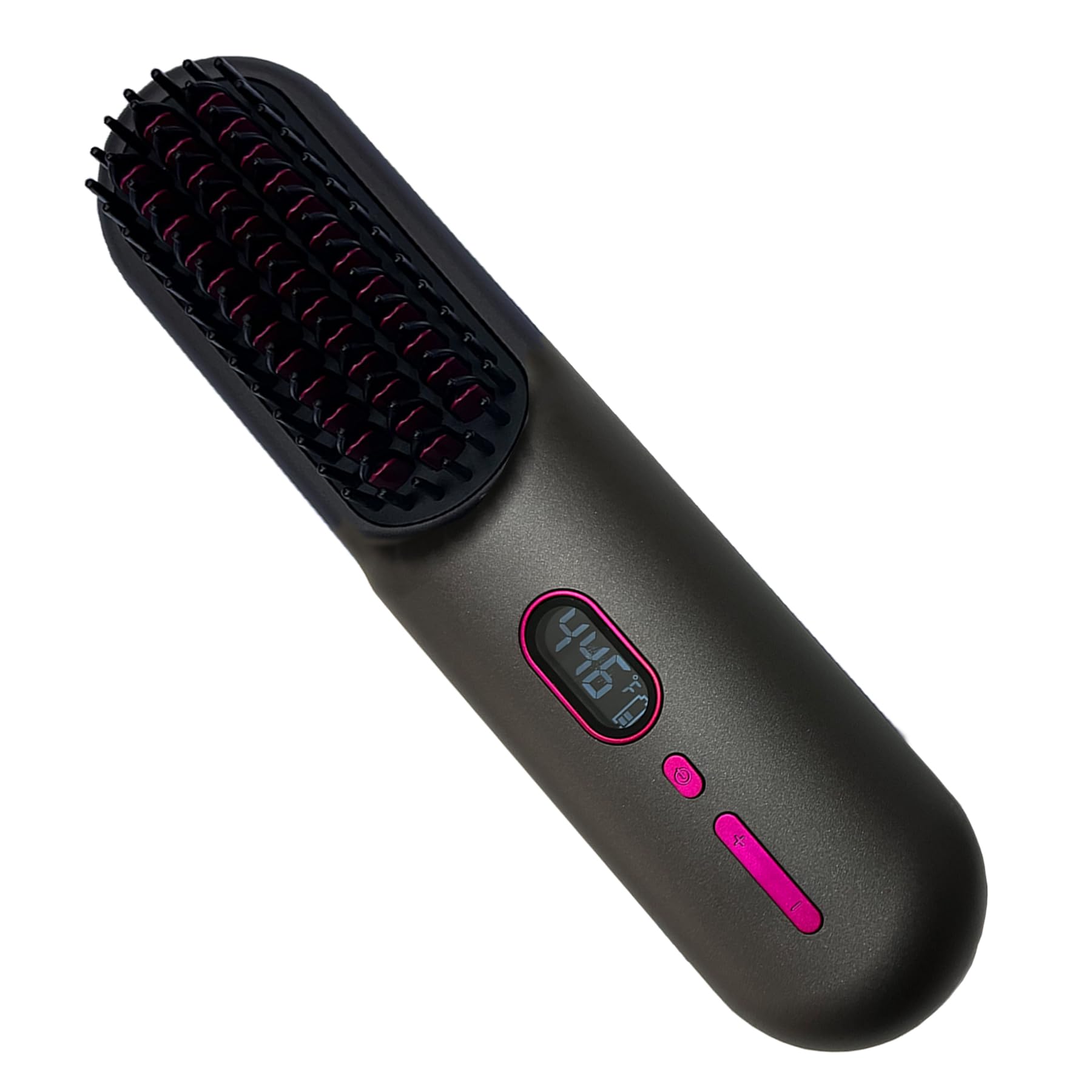 Rechargeable Hot Comb Cordless Hair Brush Straightener Heat Pressing Combs Ceramic Electric Hair Straightening Comb, Anti Burn for Natural Black Hair Beard Wigs Holiday Gifts - Silver