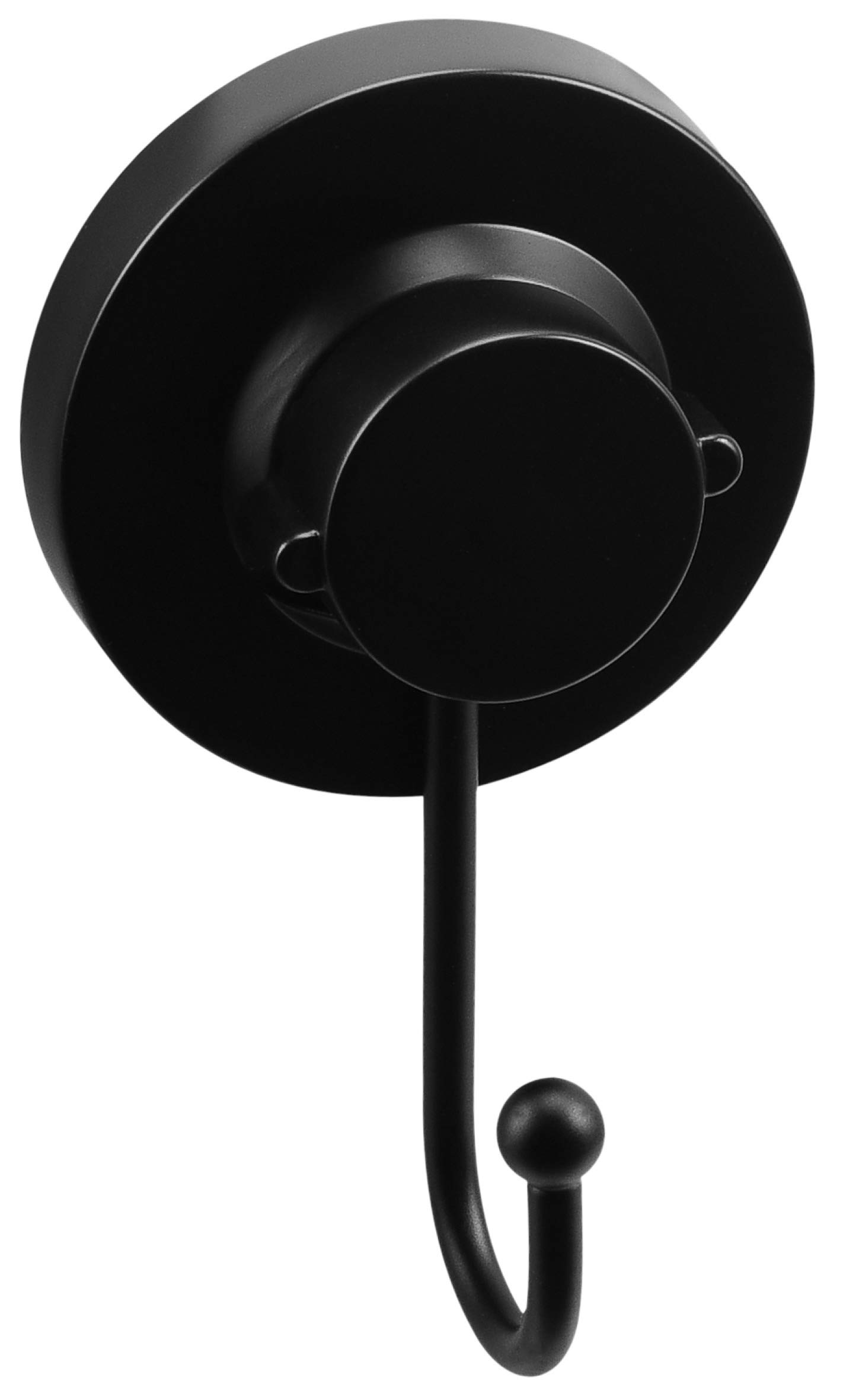 Cornat Black (Matt) T3402501 3-In-1 Towel Hook - Single Hook - 3 Different Mounting Options With Suction Cup, Adhesive Pad & Drilling - Black/Adhesive Hook/Towel Holder
