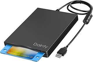 Floppy Disk Reader, External Floppy Disk Drive, 3.5-inch USB Floppy Disk Reader, 1.44 MB FDD Portable Floppy Disk, for PC Windows 2000 / XP/Vista / 7/8, no Additional Driver Required, Plug and Play (Black 1)