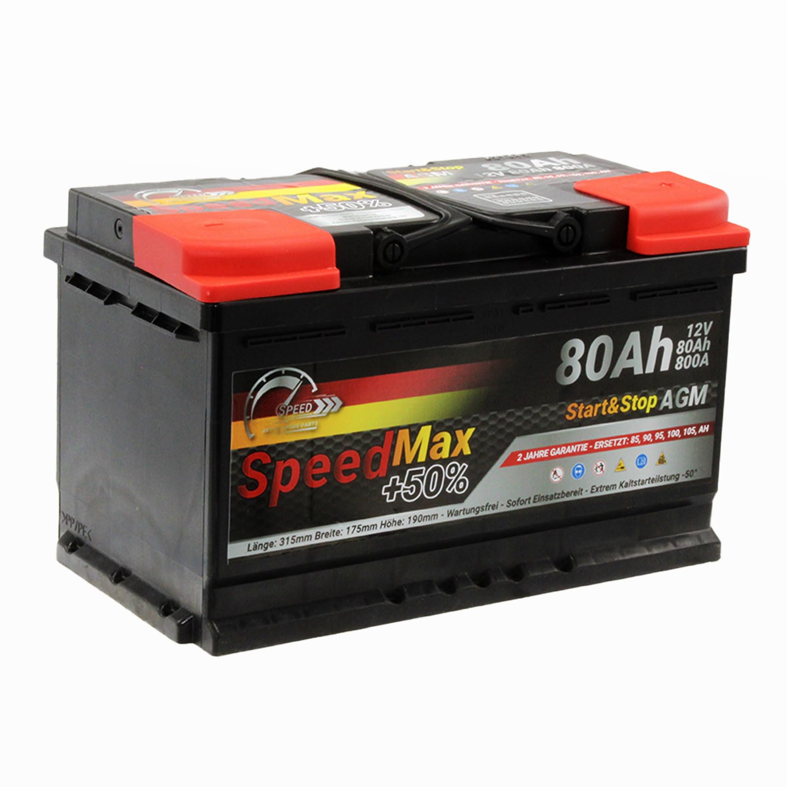 Autobatterie Speed Max Kit (L480AGMMAX)