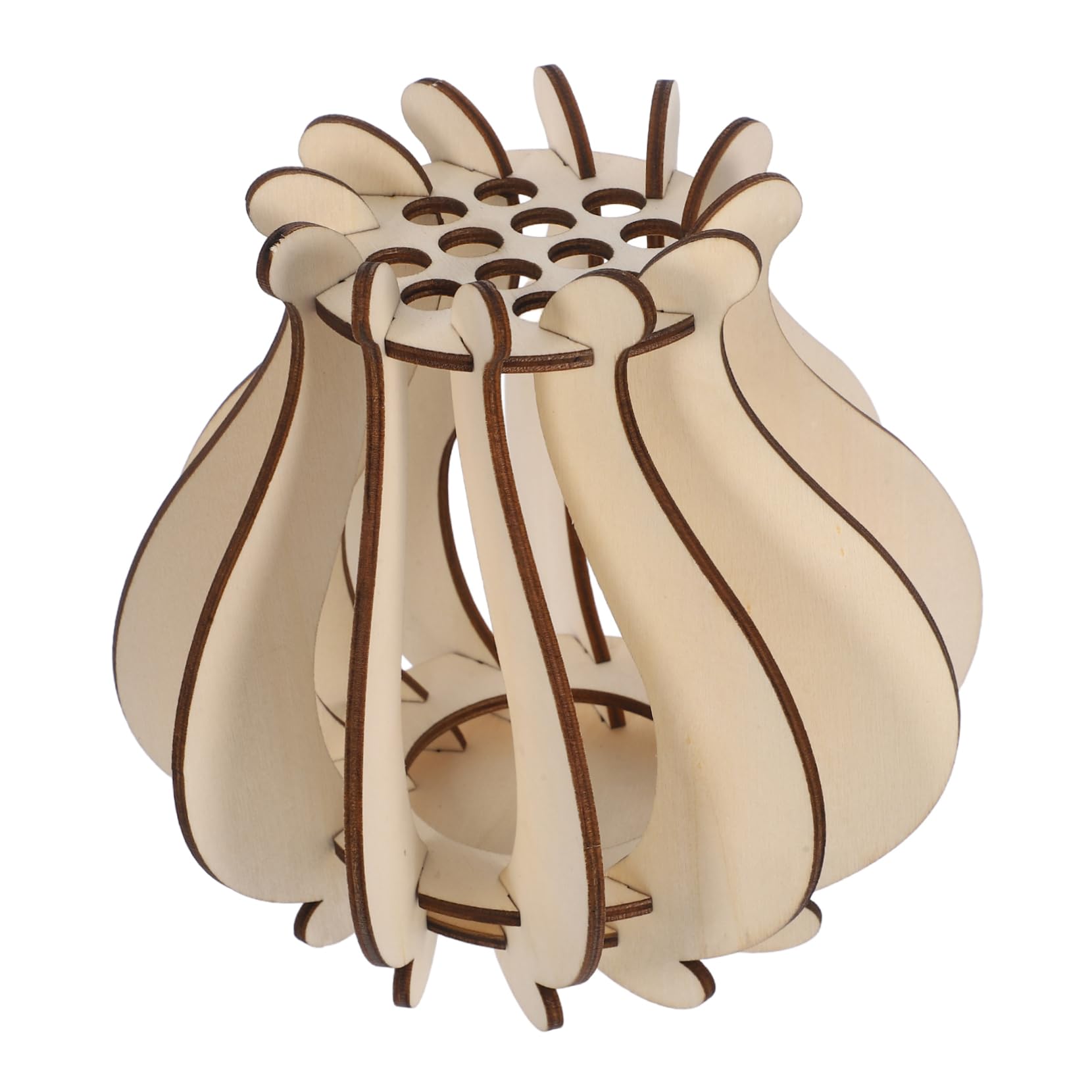 Jarrón de madera de escritorio UKCOCO para arreglos florales