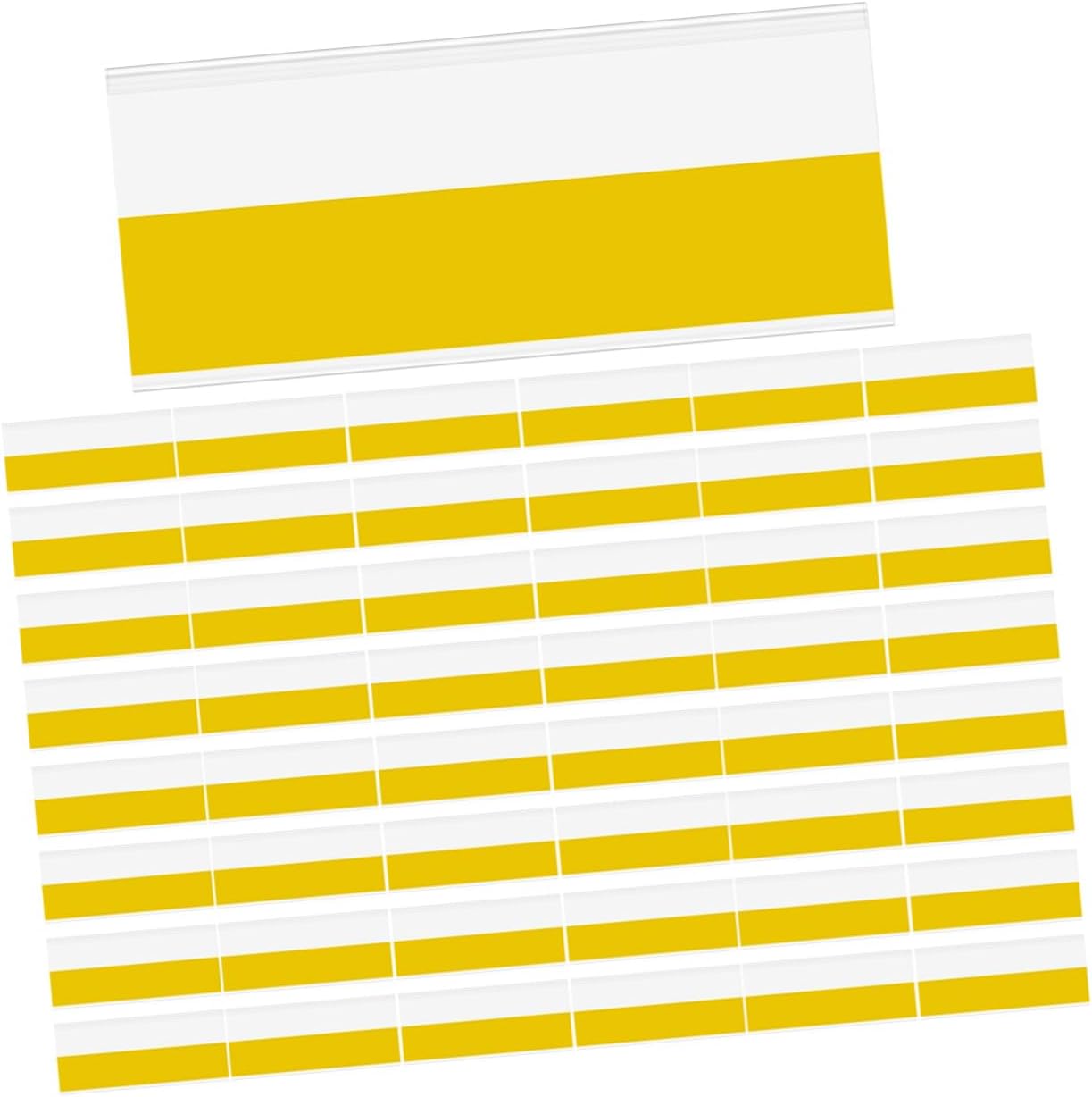 PRETYZOOM 50pcs Supermarket Price Tag Strips Plastic Label Card Holders for Retail Display