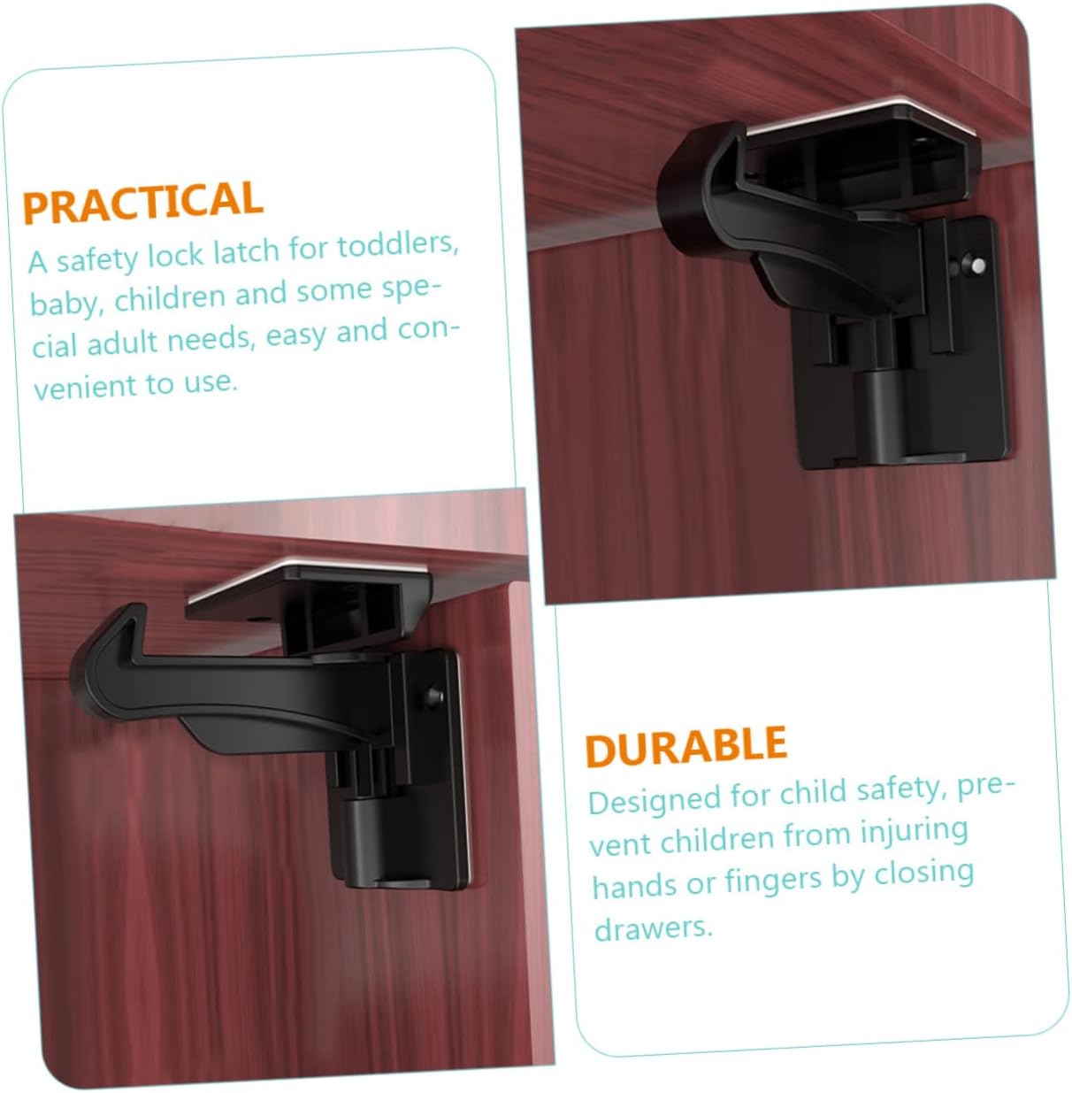 10pcs Childproofing Cabinet Locks Drawer Locks Girl Safety Easy to Install