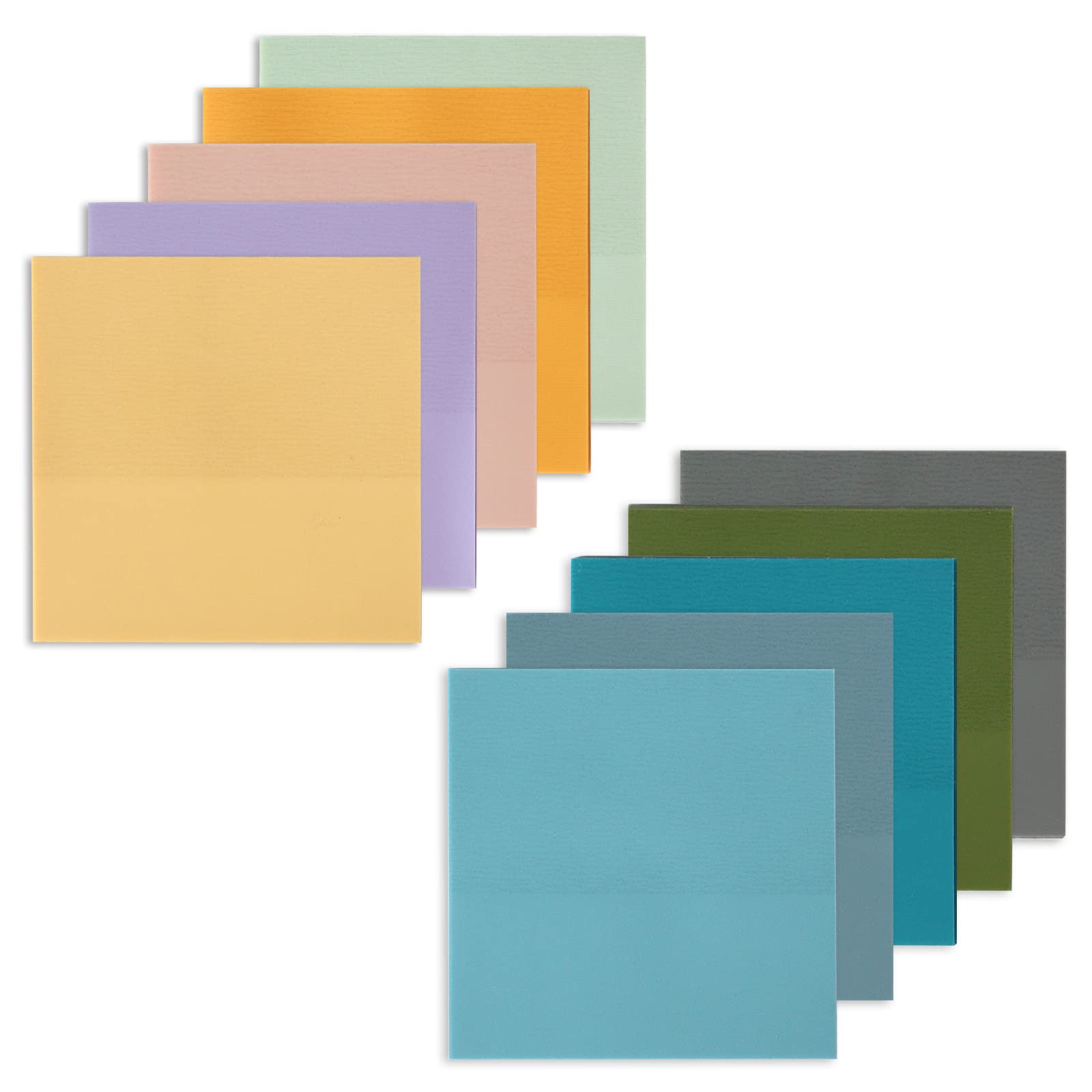 Buqoo Mini Sticky Notes,1.78in1.78in,Waterproof,Reusable Clear Sticky Notes(10 Packs)