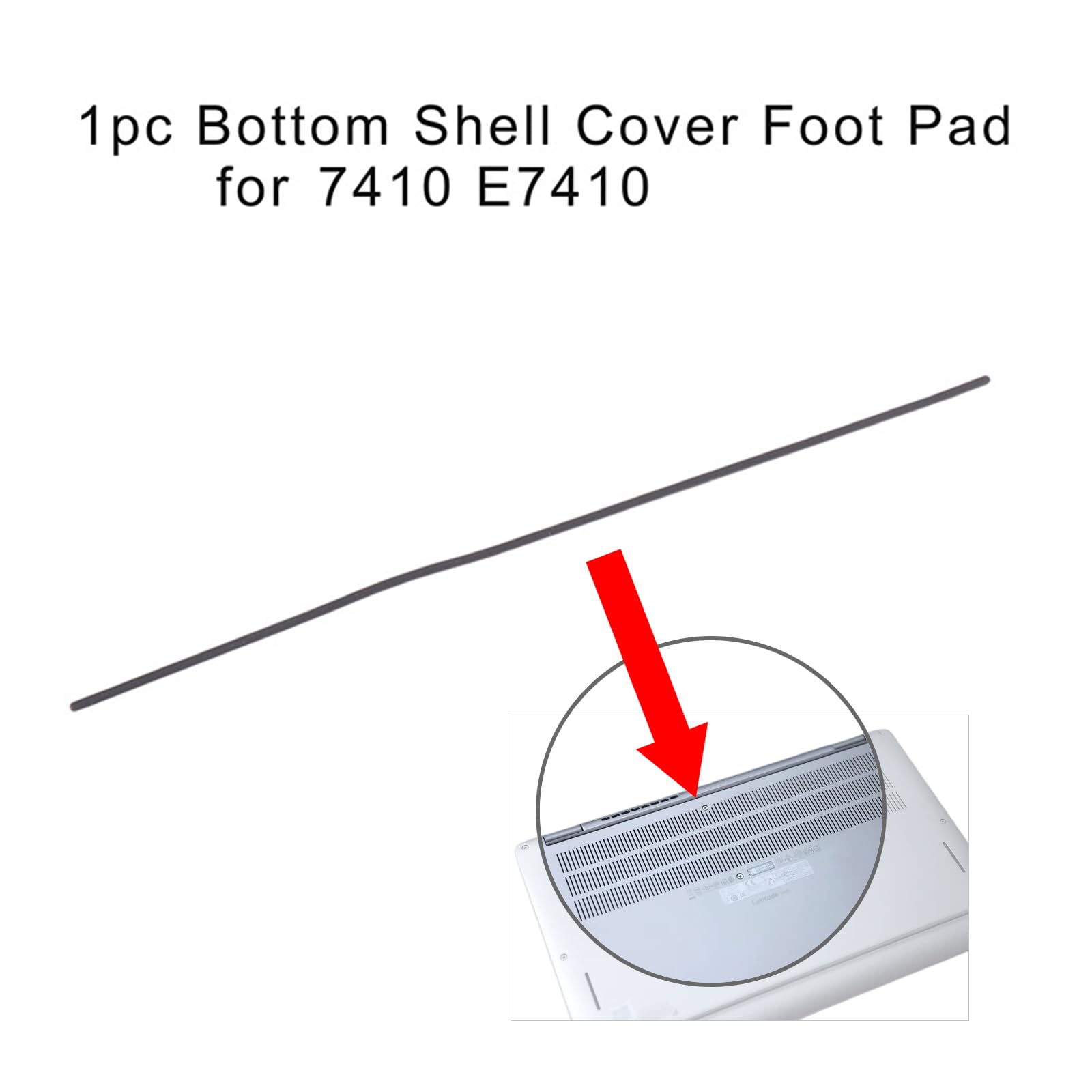 2 pz/set nuovo coperchio della cassa inferiore piedini in gomma piedini per paraurti antiscivolo sostuzione delle strisce per Dell Latude 7420 7430 E7420 E7430  7