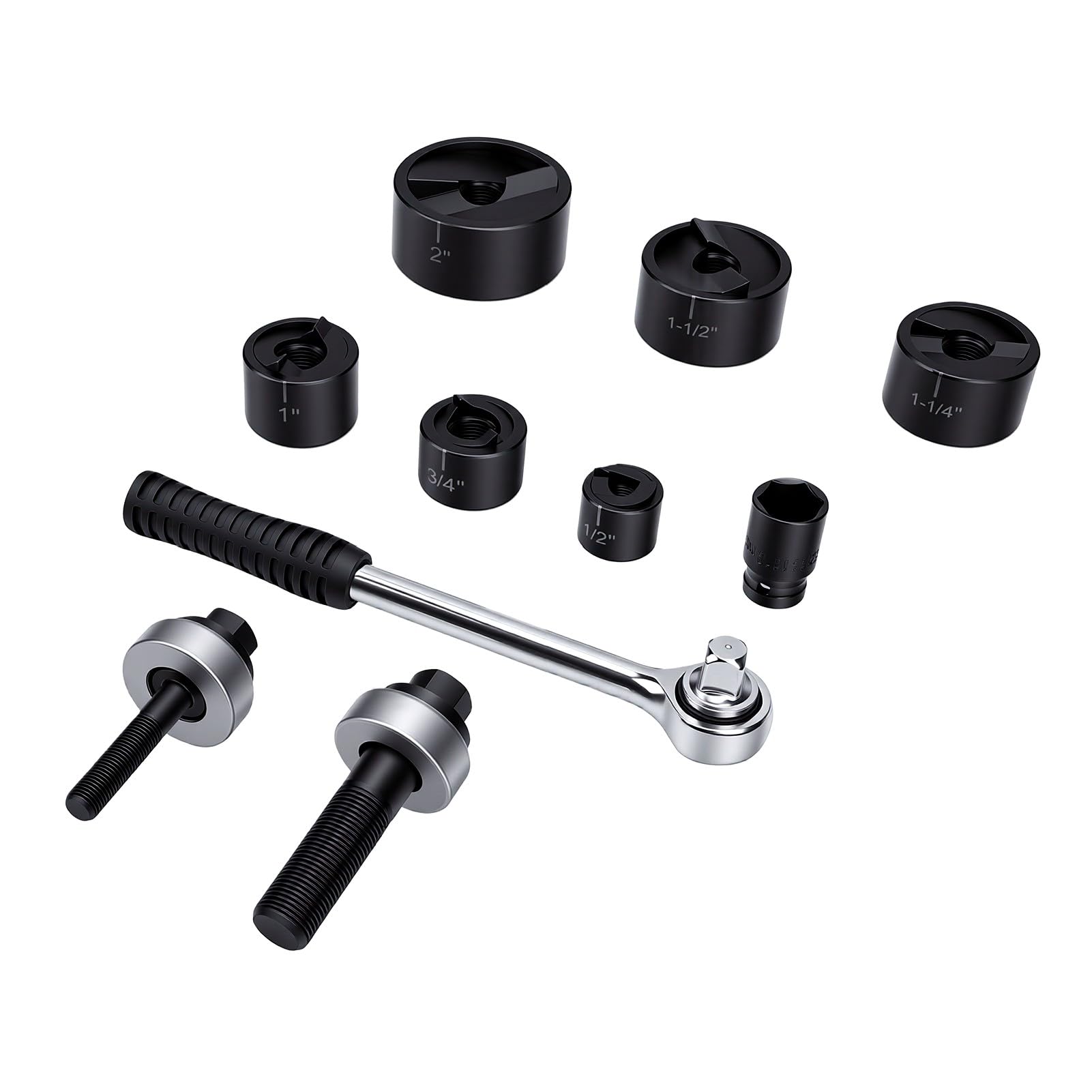 banapoy Locher-Stanzwerkzeug-Set 1/2-2 Zoll 6 Matrizen