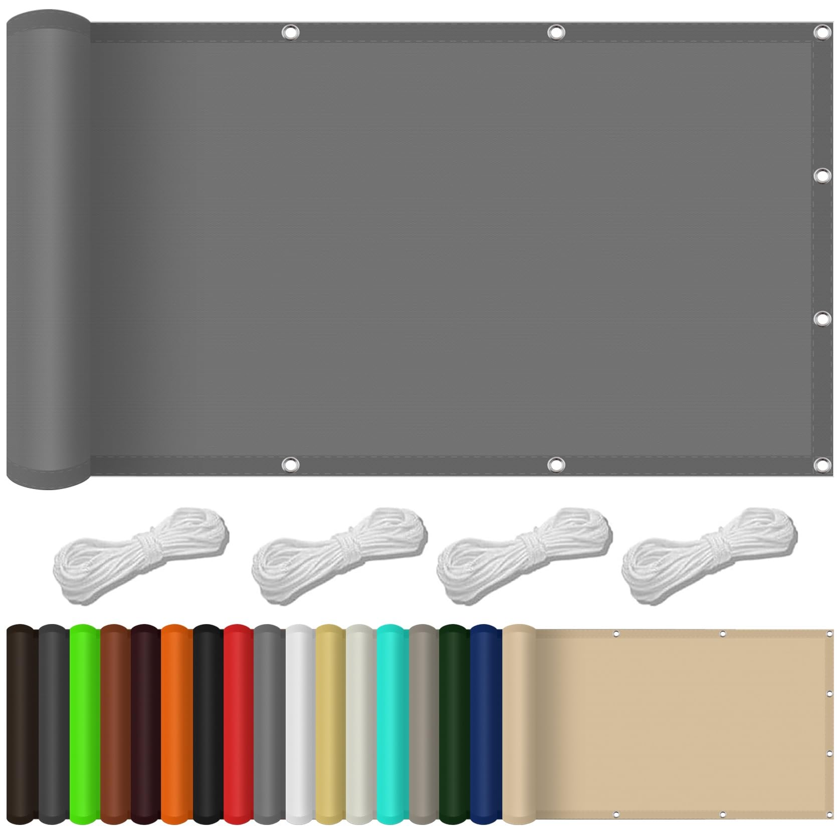 Voile d'ombrage abri de jardin imperméable 3.4 x 3.8 m anti-UV