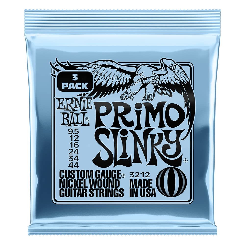 Primo Slinky Nickel Wound Electric Guitar Strings 3-pack, 9.5-44 Gauge (P03212)