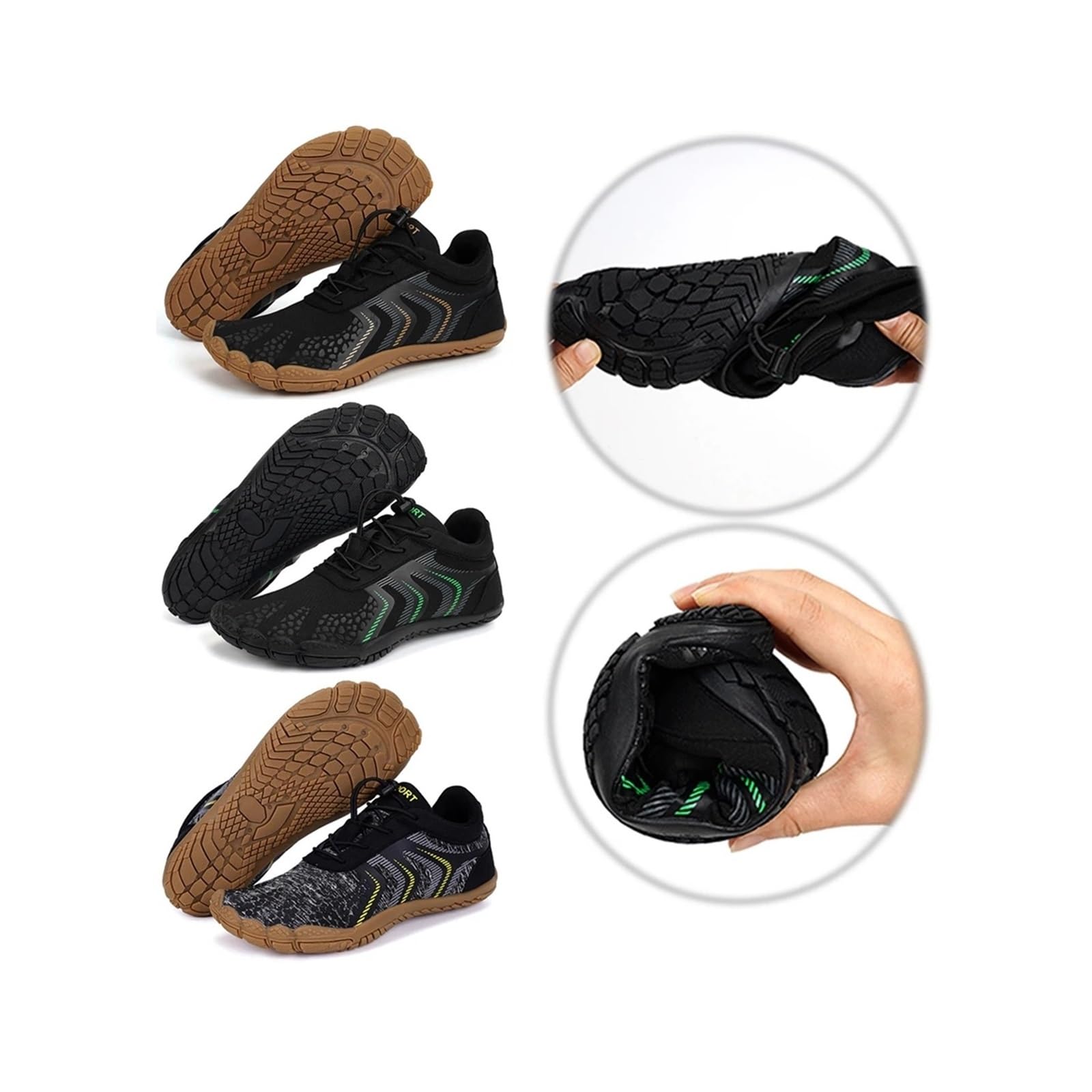 Escarpines Zapatos acuáticos Unisex for Deportes, Zapatillas de natación for Buceo, Playa al Aire Libre, Calzado Descalzo for Gimnasio y Yoga, Zapatos Senderismo for Hombres Mujeres