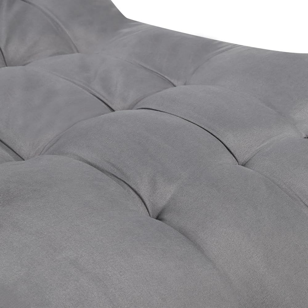 Lit de Camping Pliable avec Dossier Réglable, Lit de Camp Portable avec Matelas, Chaise Longue Inclinable, pour Maison, Randonnée, Charge 150 KG