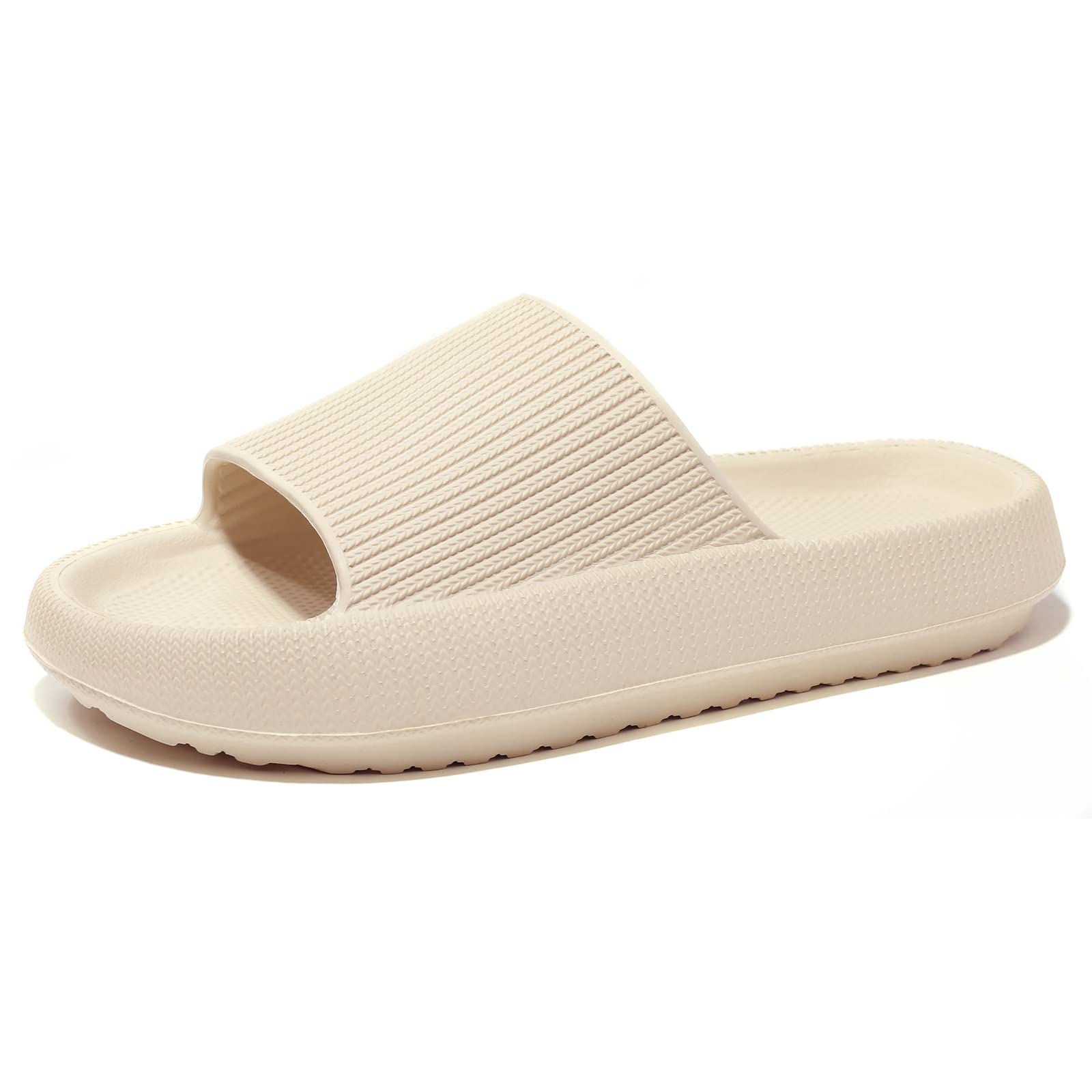 NewDenBer Cloud Slides Slippers for Women and Men Soft Cushioned Thick Sole Shower Bathroom Indoor Outdoor House Slide Sandals