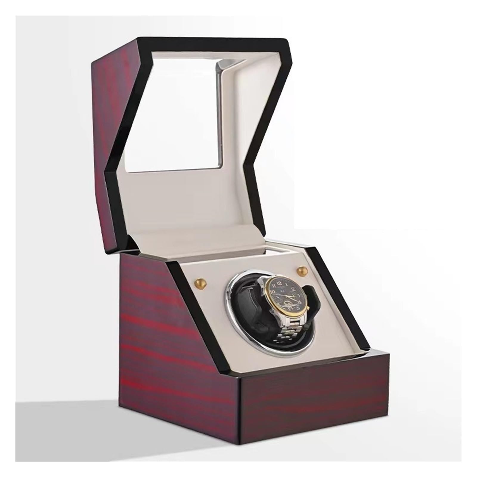 Cassetta di sicurezza, Scatola Avvolgitore Automatico For Orologi In Legno Impronta Digitale Touch Meccanismo Silenzioso Movimento Scatole Avvolgitore For Orologi Strumenti For La Raccolta Di Orologi