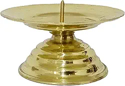 Castiçal Dourado Para Vela De 7 Dias