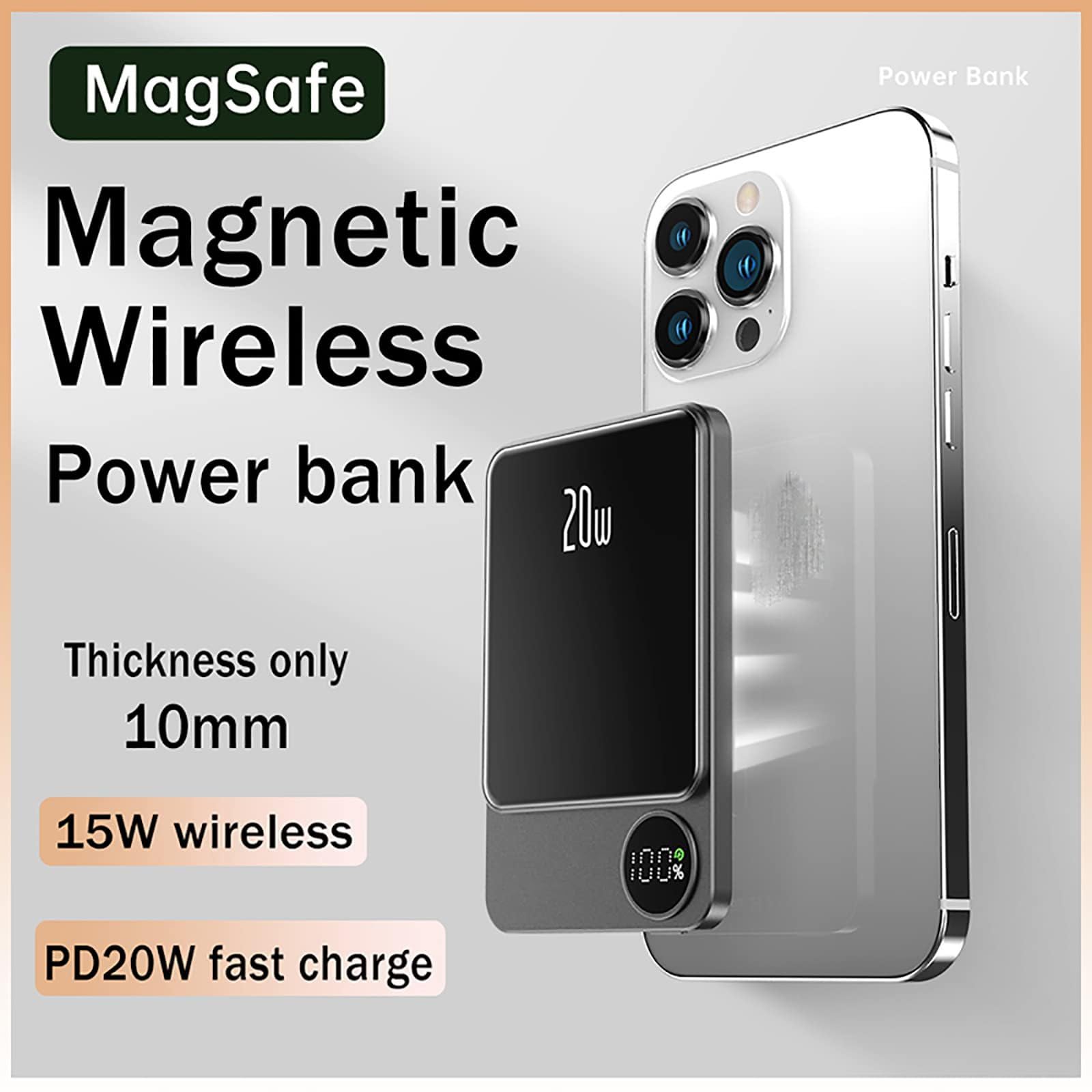 Banco De Energía De Carga Rápida Cargador Portátil Batería Externa 10000Mah PD 20W Banco De Energía De Carga Rápida para Móviles, Tabletas Y Más Externo,A