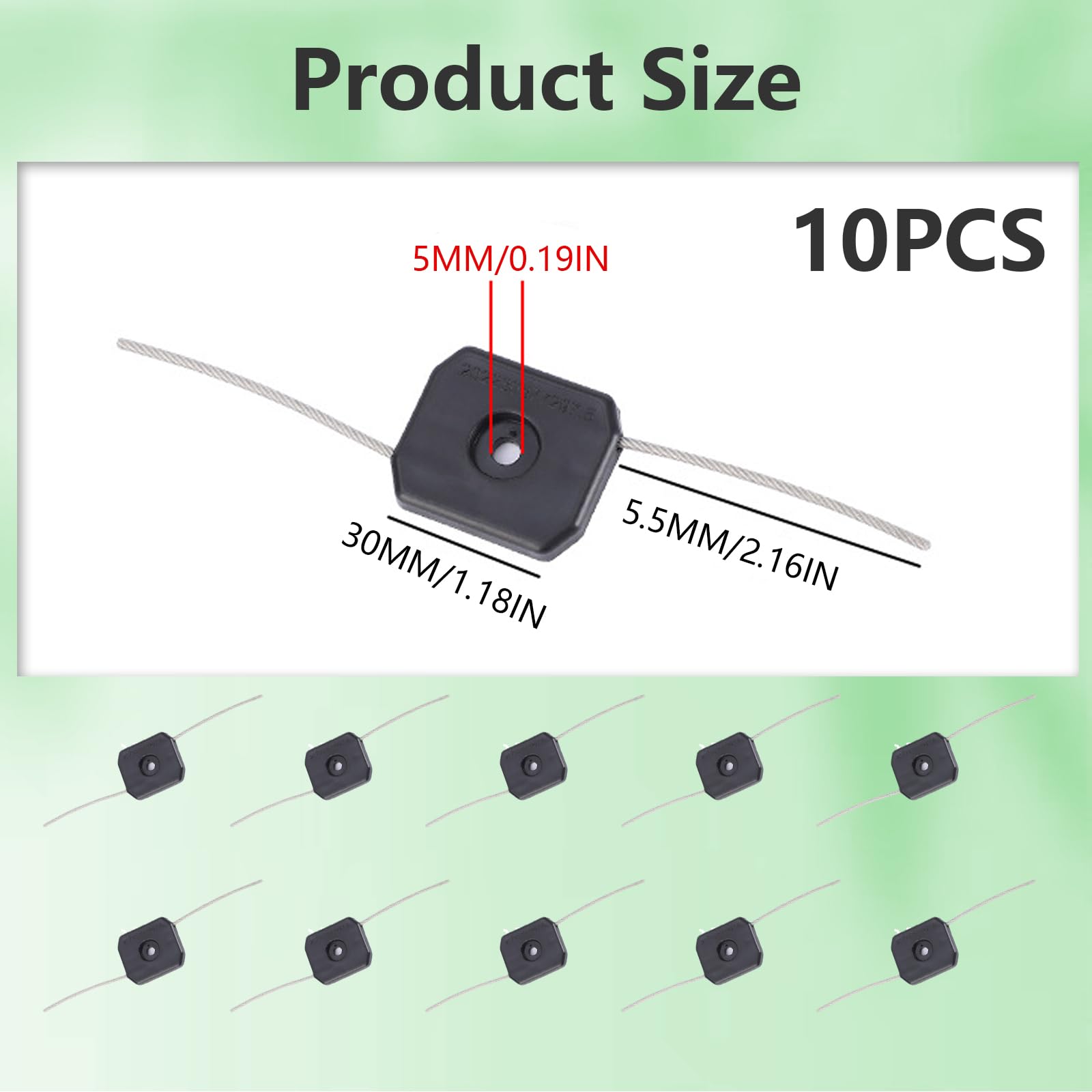 10pcs String Trimmer Head, 150mm Strimmer Blades Replacement Line Lightweight Portable Accessories for Electric Trimmers Grass Cutting Head Trimming in Gardens Lawns Crops - Image 2