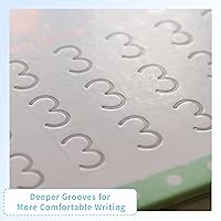 Vista 3 de Libro de práctica de escritura a mano con ranuras, cuadernos mágicos reutilizables para niños, conjunto de práctica de escritura a mano, libro