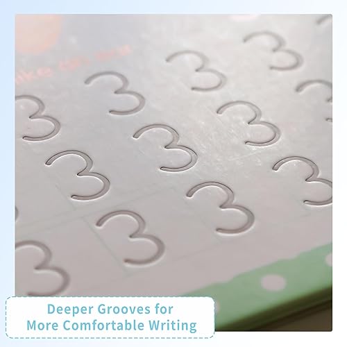 Miniatura 3 de LUCKFUTURE Libro de práctica de escritura a mano con ranuras, cuadernos mágicos reutilizables para niños, conjunto de práctica de escritura a mano,