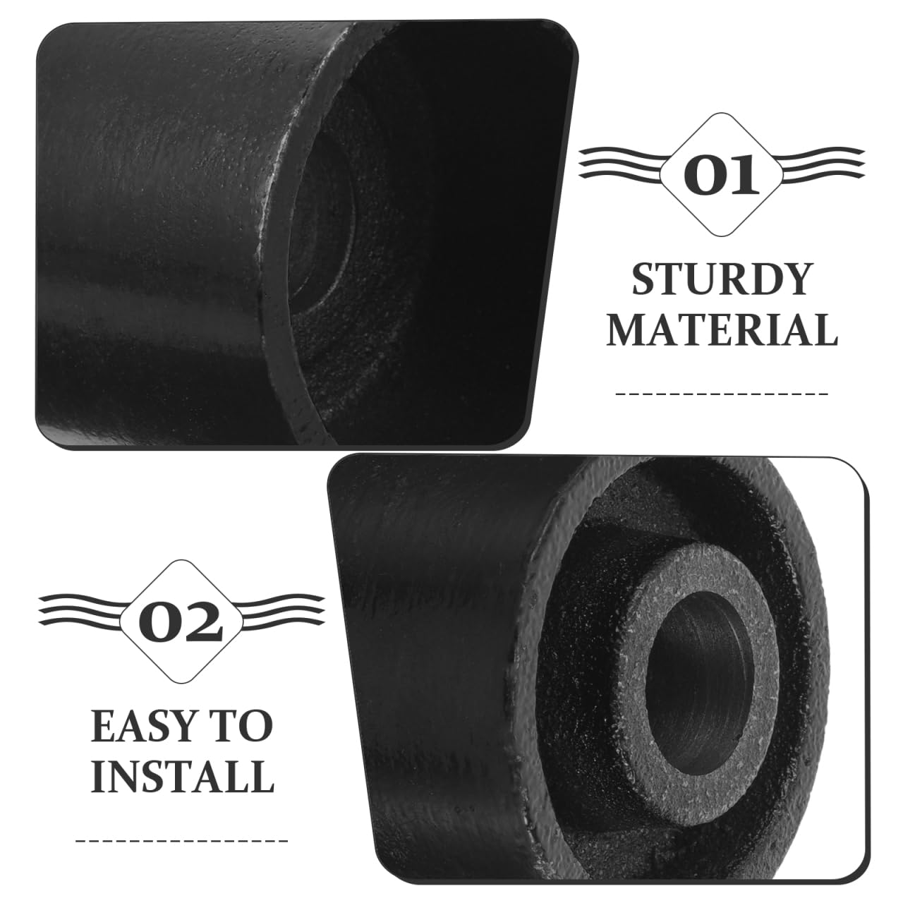 SHINEOFI 2 Pièces Roues de Remplacement pour Accessoires de Vérin Hydraulique Roue Avant Acier Outil de Réparation pour Stabilisation Support