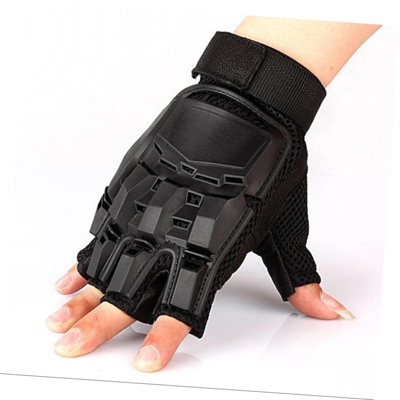 PartyKindom 1 Pair Half Finger Shockproof Breathable Cycling Gloves for Men Women Comfortable Leather Bike Gloves Sweat Slip Design for Biking and Outdoor Sports