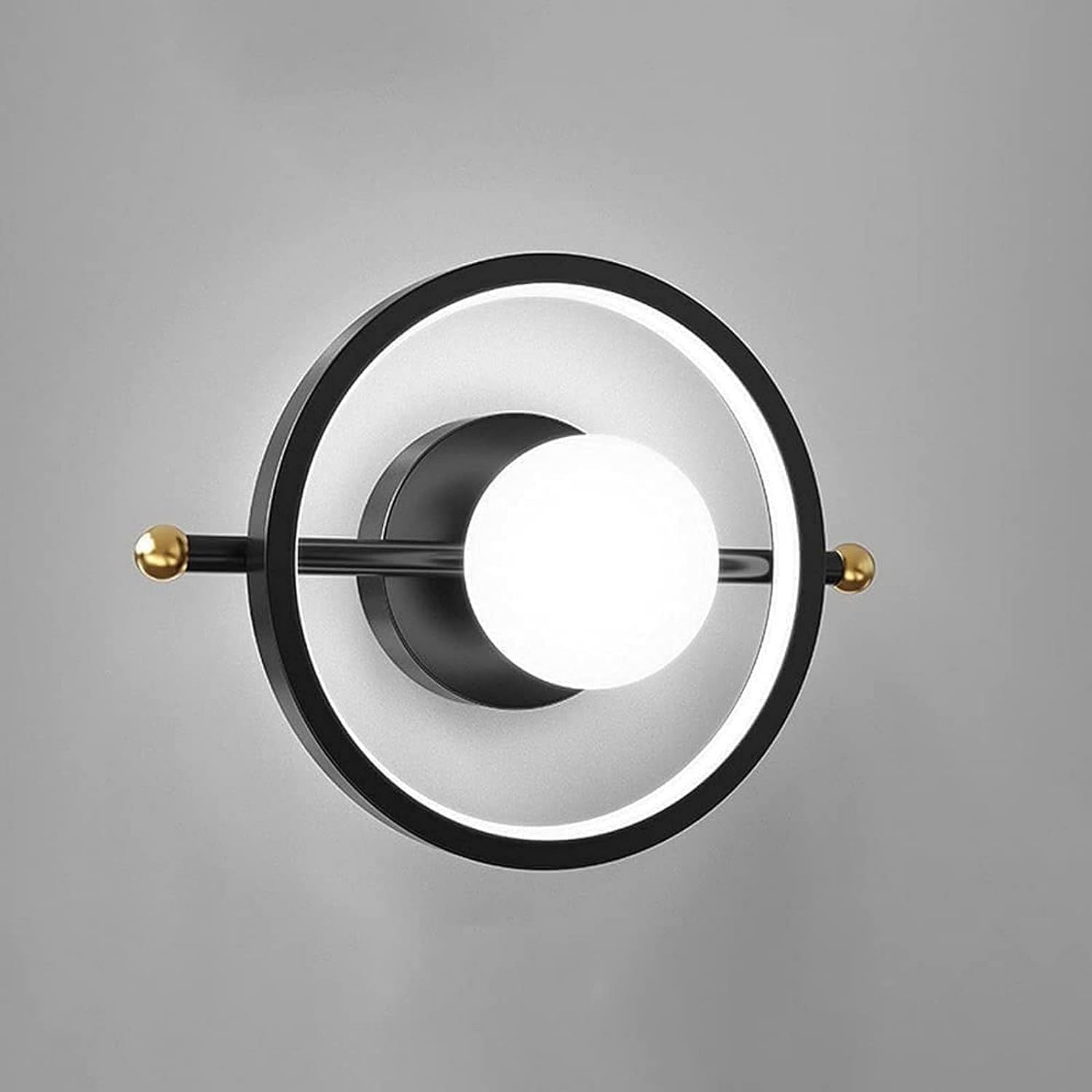 HXYSXHJUO Wall Light White Globe Shade Lighting Fixtures LED Round Sconce Metal Geometric Modern Lamp, Pendant