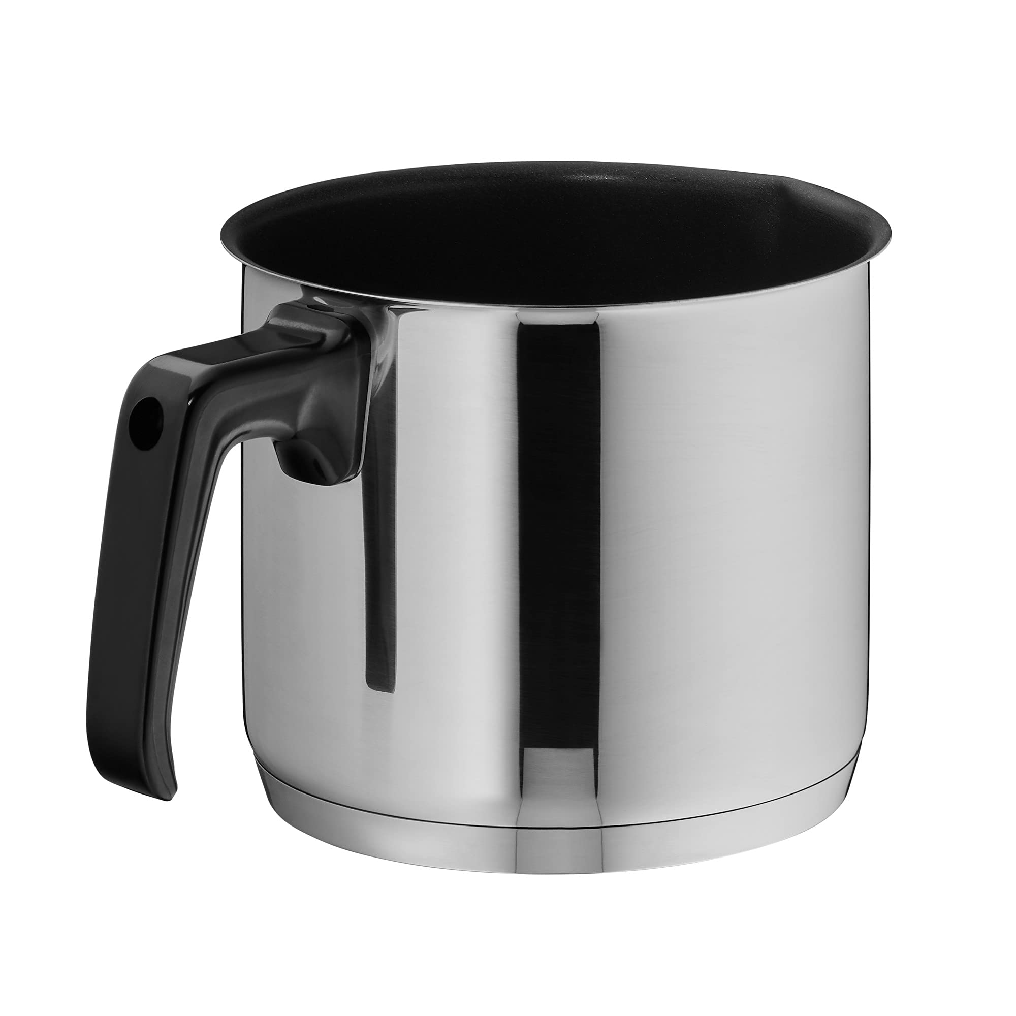 WMF 797819041 garnek na mleko Ø 14 cm ok.l krawędź do nalewania Cromargan stal nierdzewna szczotkowana nadaje się do wszystkich kuchenek, w tym indukcyjnych, nadaje się do mycia w zmywarce, srebrny