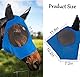 Fliegenmaske Pferd 2 Stück Fliegenmaske Mit Ohrenschutz Elastische Bremsenmaske UV-Schutz Fliegenmaske Pony Fliegenmaske Horse Für Pferde Atmungsaktive Feine Mesh (Grau, Blau)