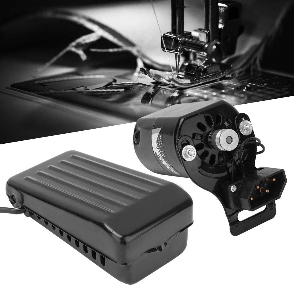 HEEPDD Pédale de machine à coudre 180W Pédale d'action avec vitesse variable et moteur pour machines à coudre vintage pour utilisation domestique Prise UE 220 V.