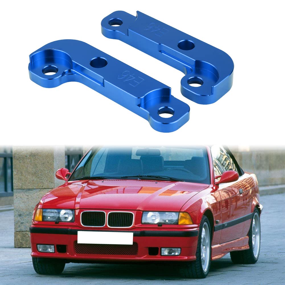 Kit de ángulo E46, Kit de ángulo de Dirección E46, Modificación del Sistema de Suspensión, Kit de Adaptador de Bloqueo de Deriva de Ajuste de Potencia de Aluminio, ángulo de Giro (Azul)