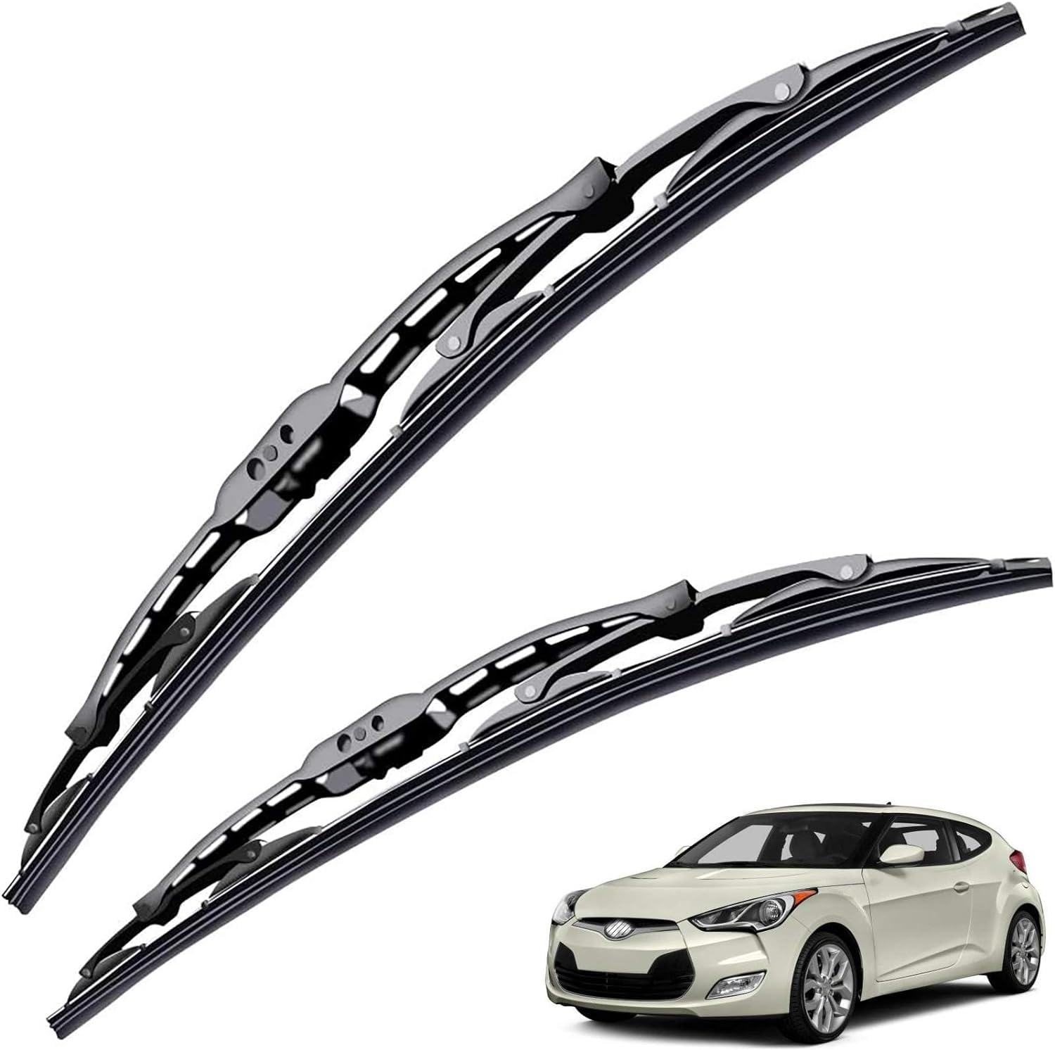 Replacement For Hyundai Veloster Windshield Wiper Blades - 26"+18" Front Window Wiper - fit 2012-2015 Vehicles - Factory Aftermarket