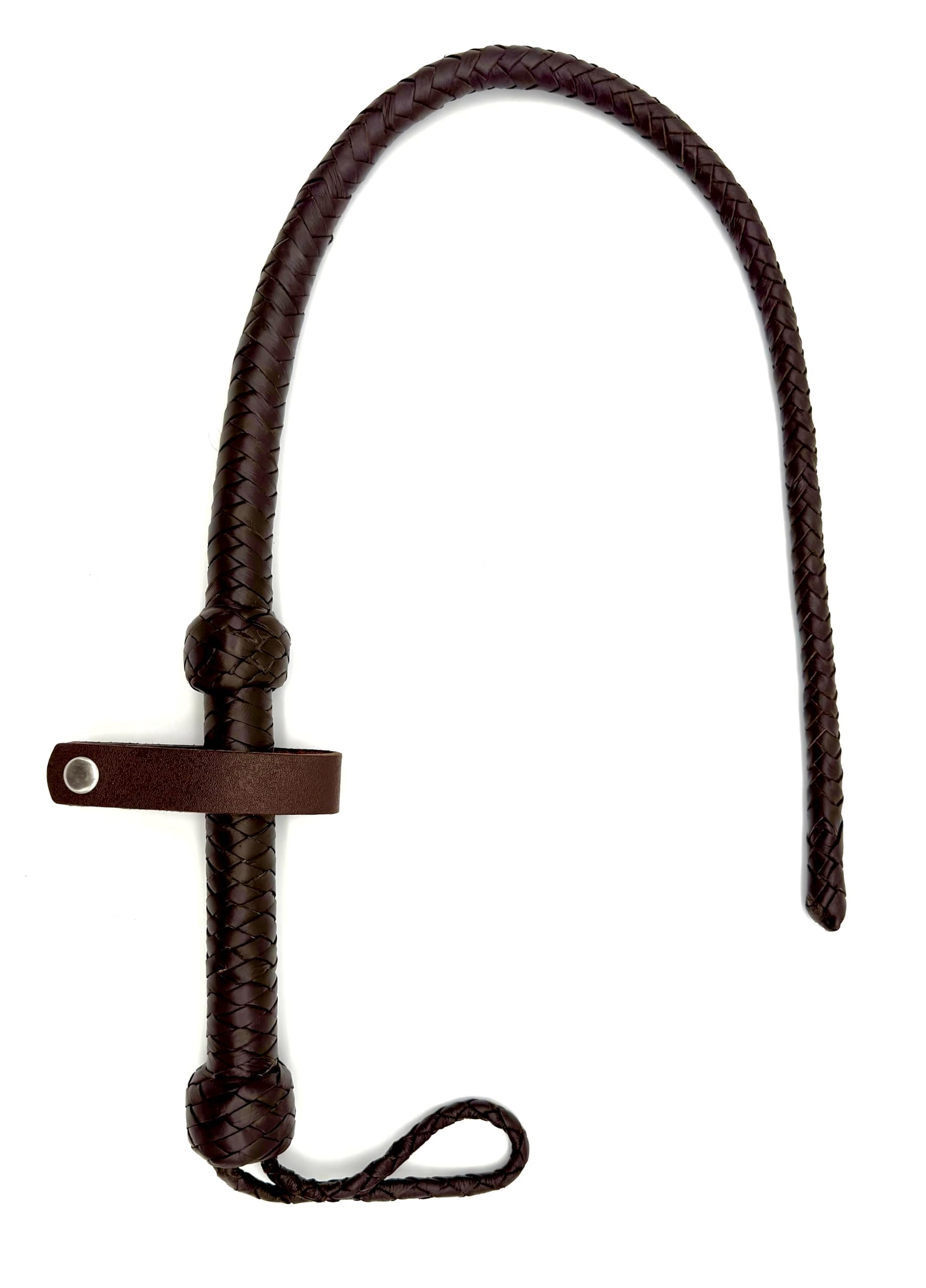 Bullwhip cravache en cuir de bouleau tressé main 4FT