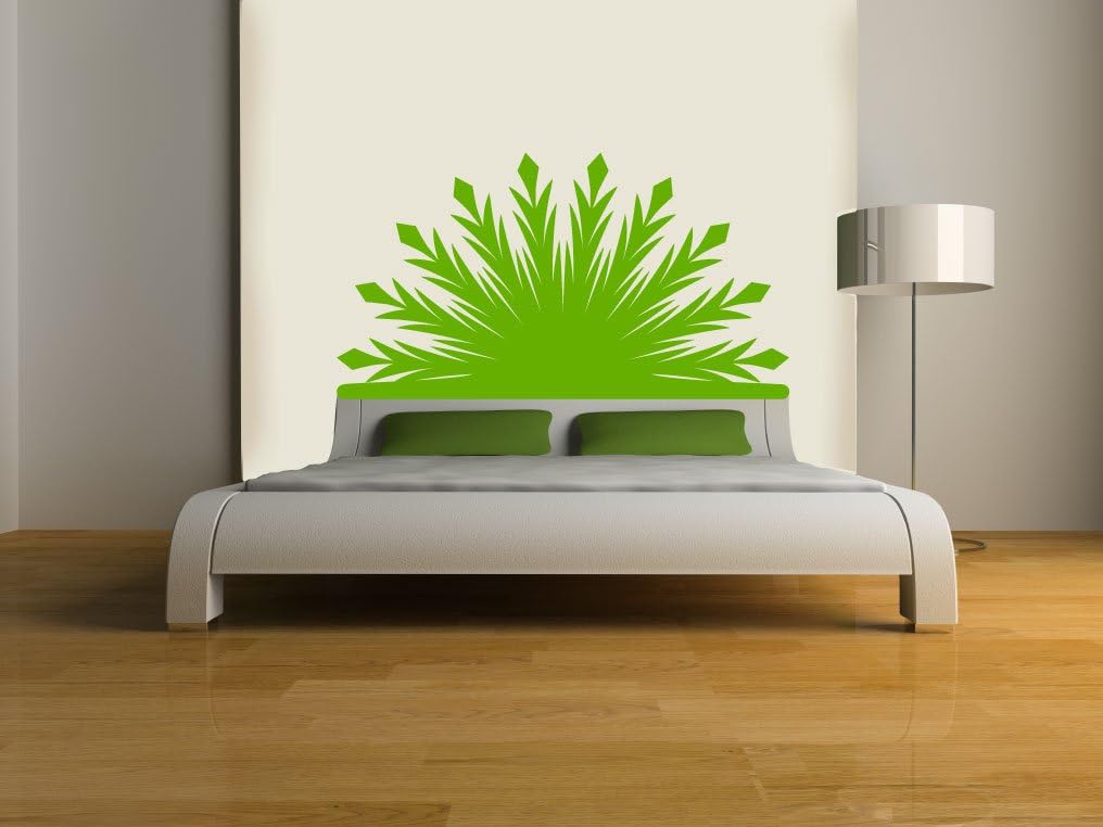 Eyval Decal HB-RDNT-D-LG Radiant Headboard Vinyl Wall Decal, Double, Lime Green
