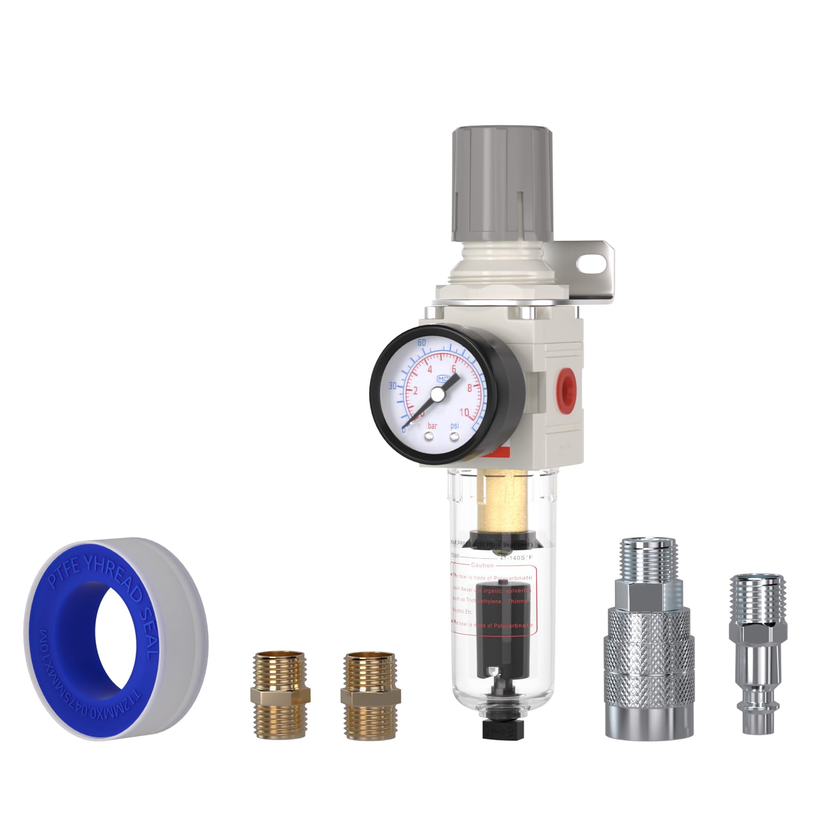 AIRZOE 3/8" NPT Air Compressor Filter & Pressure Regulator Combo AW3000-03 — Amazon image 12