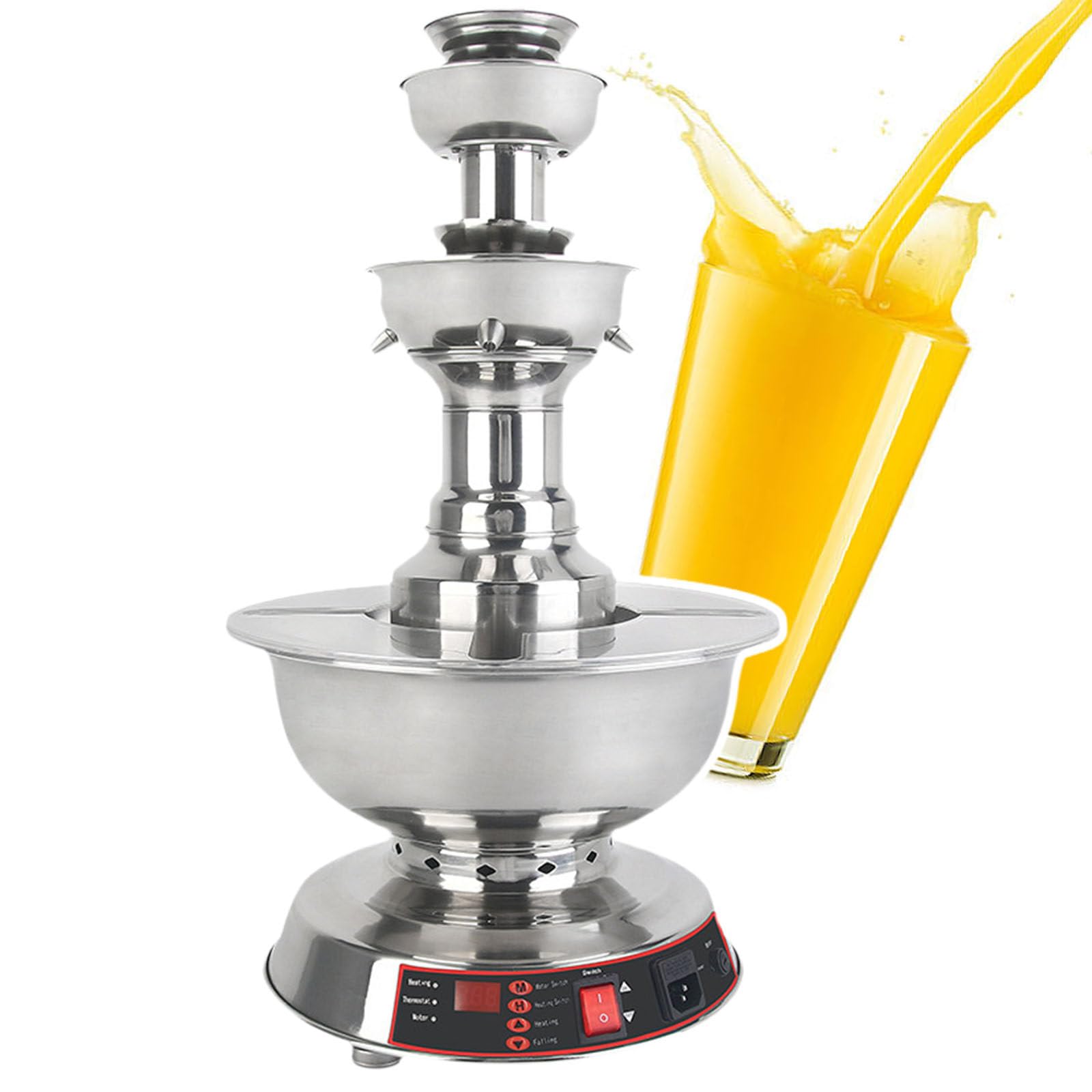 ASerZenith Wine Fountain Tower, Commercial Champagne Fountain Machine, 3-Tier Beverage Dispenser With Temperature Regulation, Suitable For Hotels