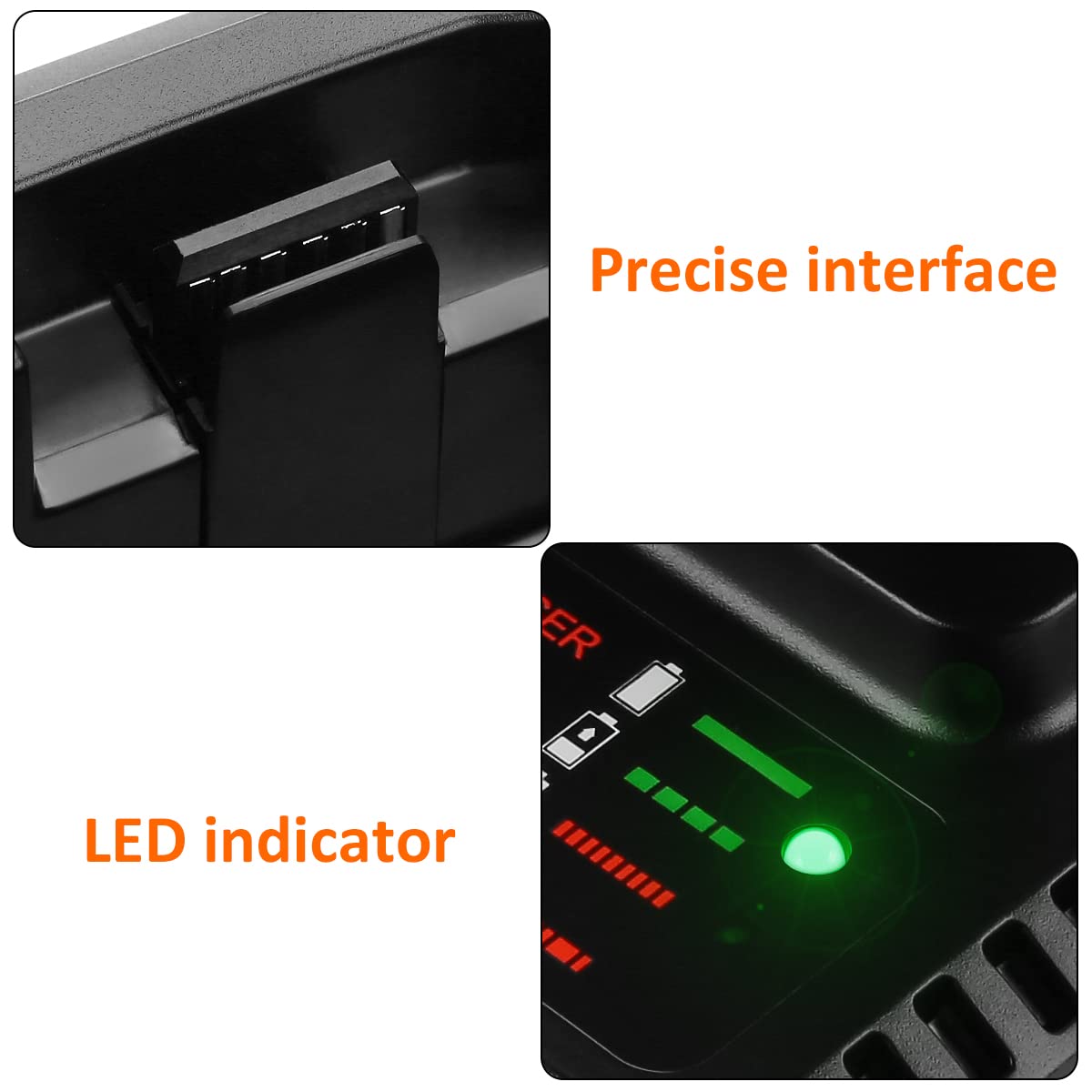 Energup LCS36/BDC2A36 Chargeur de Rechange pour Black et Decker 36V Chargeur Compatible avec Black + Decker Batterie 36V/40V BL20362 LBX2040 LBX36 LBXR36 LBXR2036