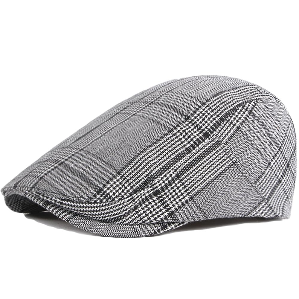 Newsboy Hats Adjustable Ivy Flat Cap Gatsby Cabbie Driving Beret for Men Women