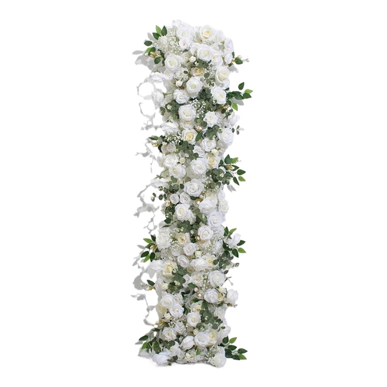 MNUvxzaewf Wedding Arrangement Decoration Floral Backdrop Props Table Runner Event Party Decor(White,45x200cm)