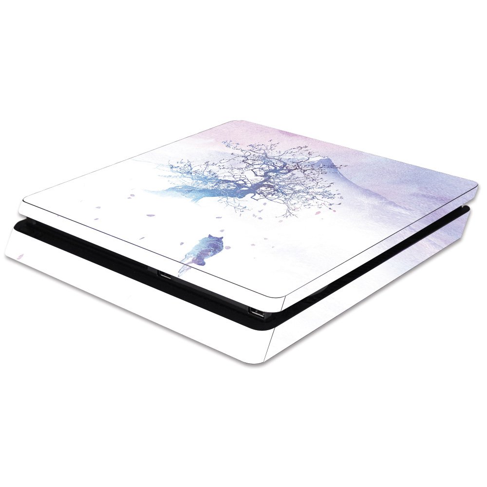 MightySkins Skin Compatible with Sony PS4 Slim Console - Long Way to Fuji | Protective, Durable, and Unique Vinyl Decal wrap cover | Easy to Apply, Remove, and Change Styles | Made in The USA - 2