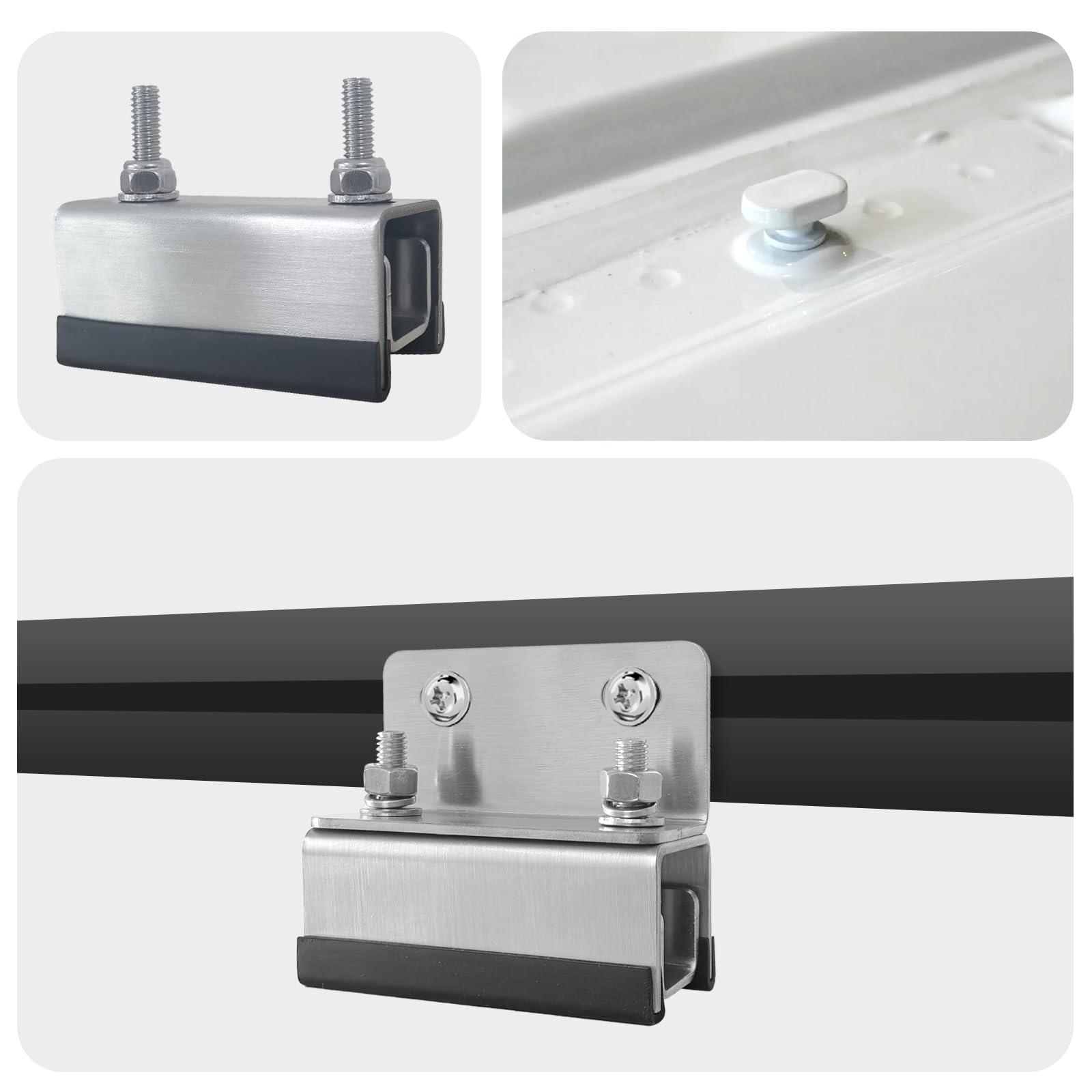 Kit di montaggio per portabagagli per furgoni, supporto per testa a fungo, in acciaio inox 304, per ProMaster, Boxer, Jumper, Ducato, Movano (4)