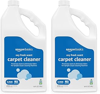 Amazon BasicsOxy Carpet Stain Remover Cleaner, Fresh Scent, 64 fl oz (Pack of 2)