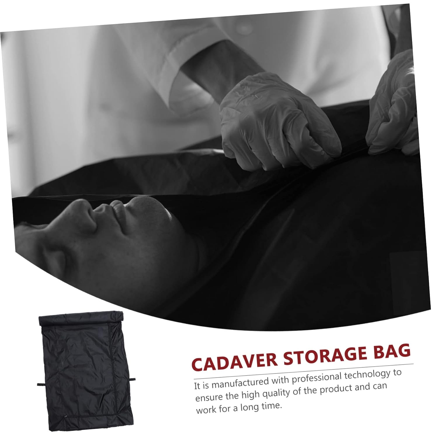 KICHOUSE 1pc Oxford Cloth Cadaver Storage Bag Leakage Body Pouch for Safe Disposal Portable Corpse Bag for Funerals and Transportation and Convenient Design