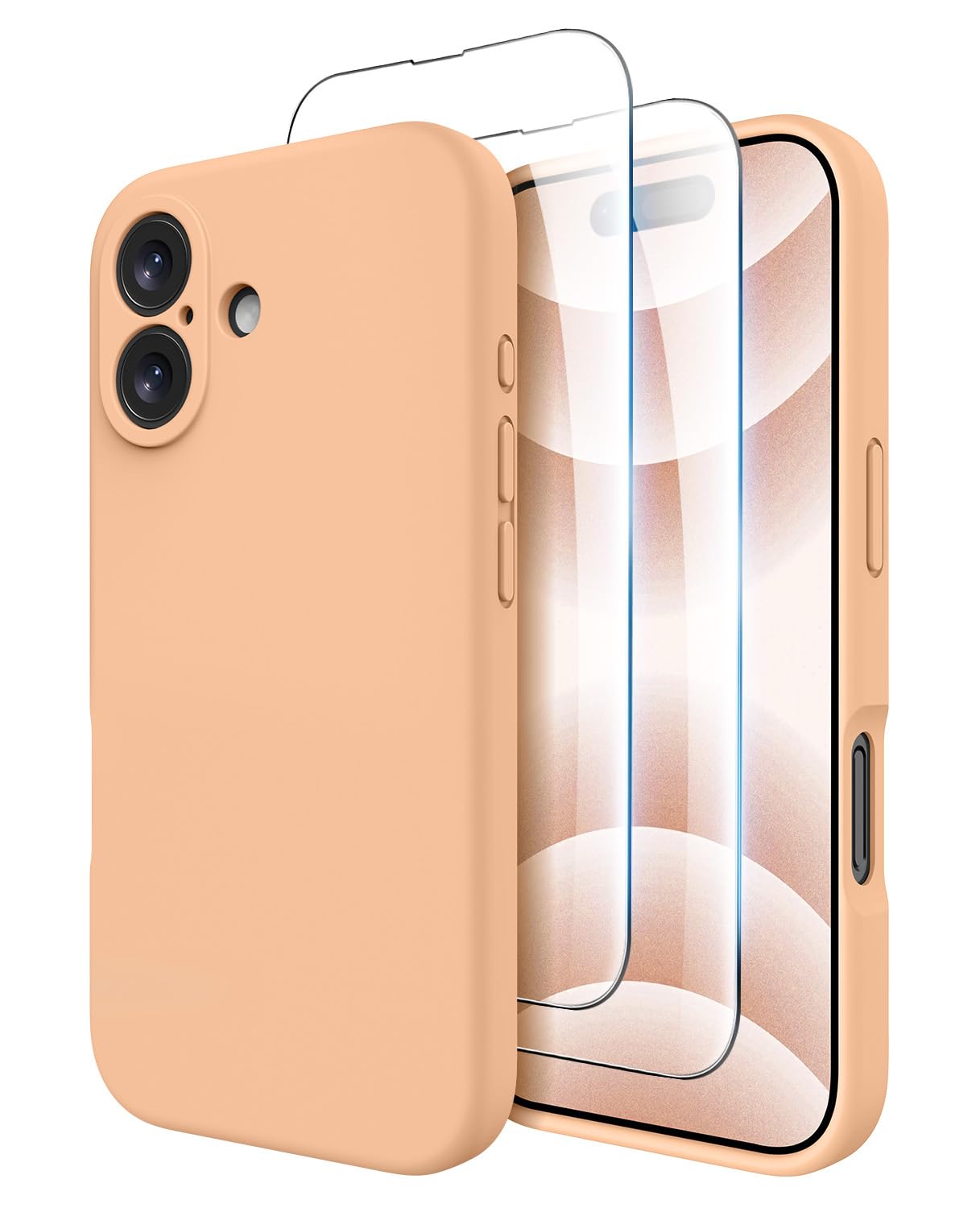 OTOFLY Compatible with iPhone 16 Case, Compatible with MagSafe, Shockproof Magnetic Silicone Case for iPhone 16,[Military Grade Protection] [2 Pack