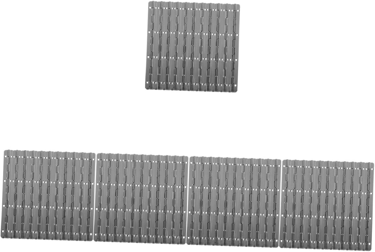 Milisten 50 pcs Piano Hinge Durable Hinges Stainless Steel Folding