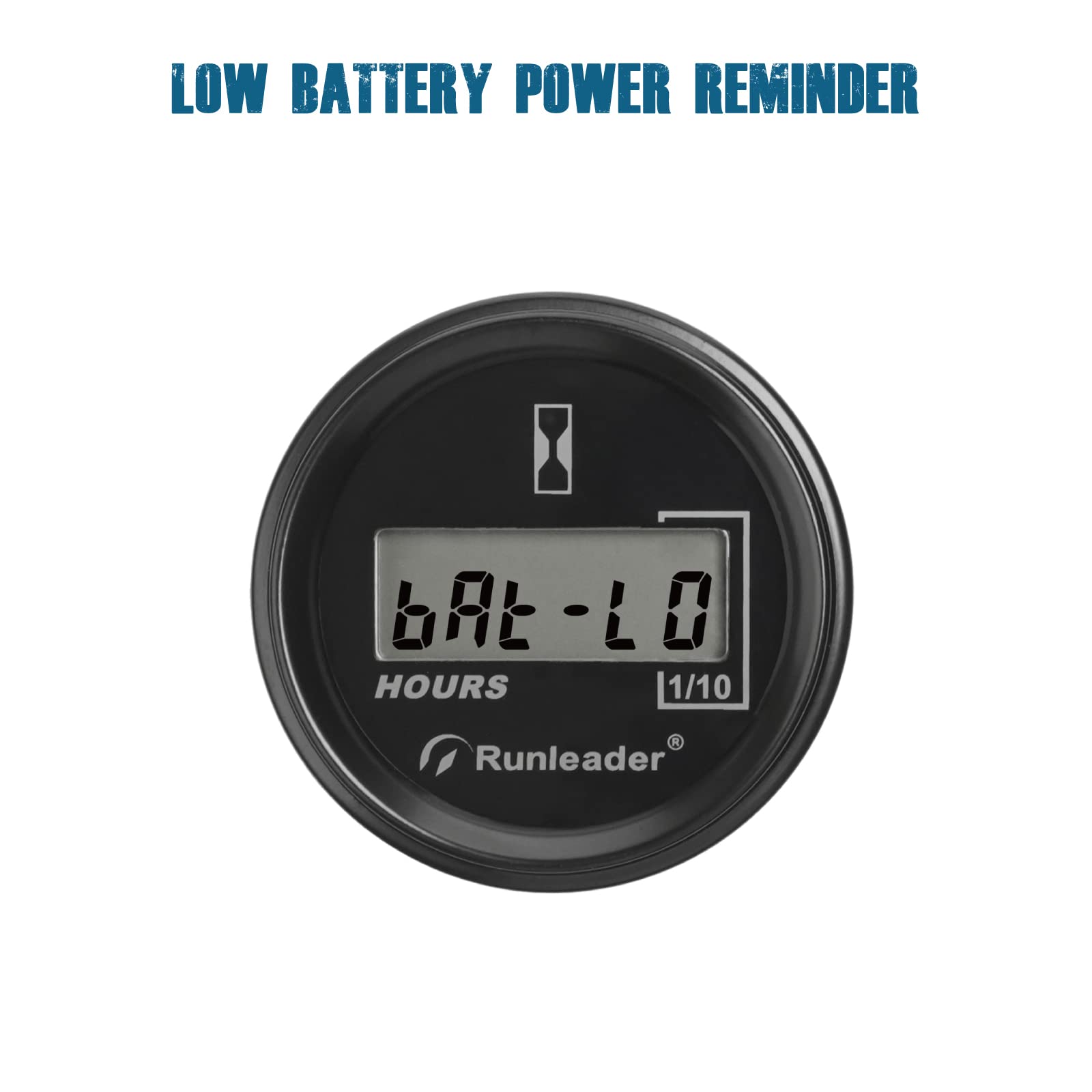 Runleader Contaore digitale, AC6 V a 85V e DC da 6V a 60V, TOT ore accumulate per trattorino da giardino ZTR Golf Cart Line Trimmer Auto elettrica Jetski Dirt Bike Spazzaneve(L: (AC6-85V/DC6-60V))