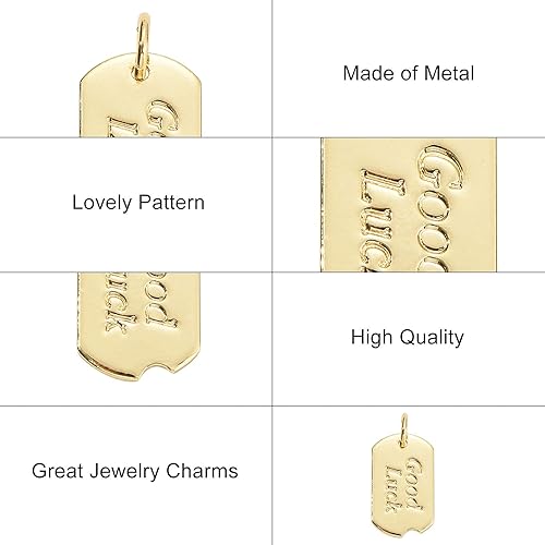 Miniatura 3 de DanLingJewelry Colgante dorado para hacer joyas de bricolaje, Latón