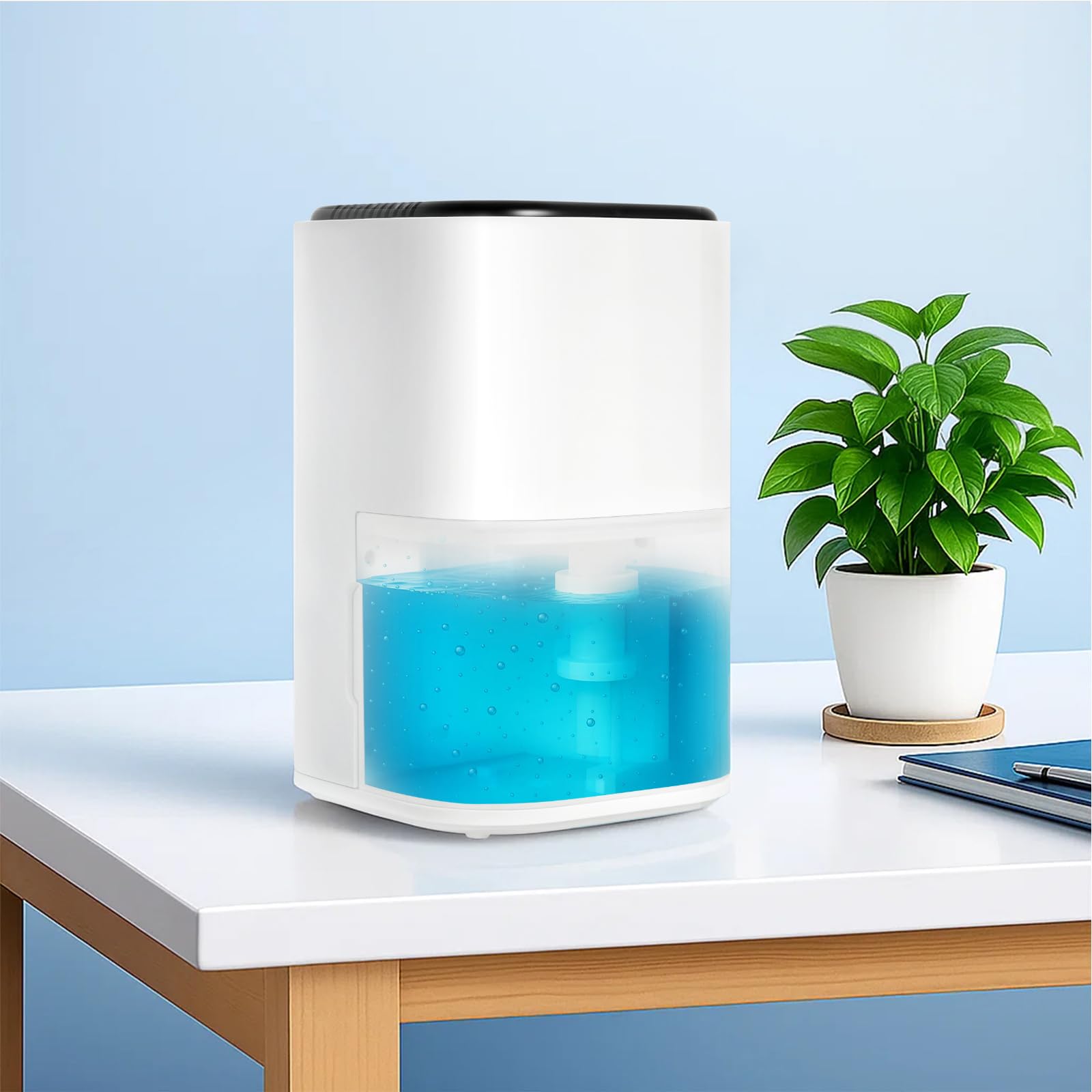 Spector Dehumidifier for Home 2L, Portable Mini Dehumidifier with Sleep Mode & 7 Colour Night Light, Auto Shut-Off for Bedroom, Bathroom, Wardrobe, RV, Garage, Office – White