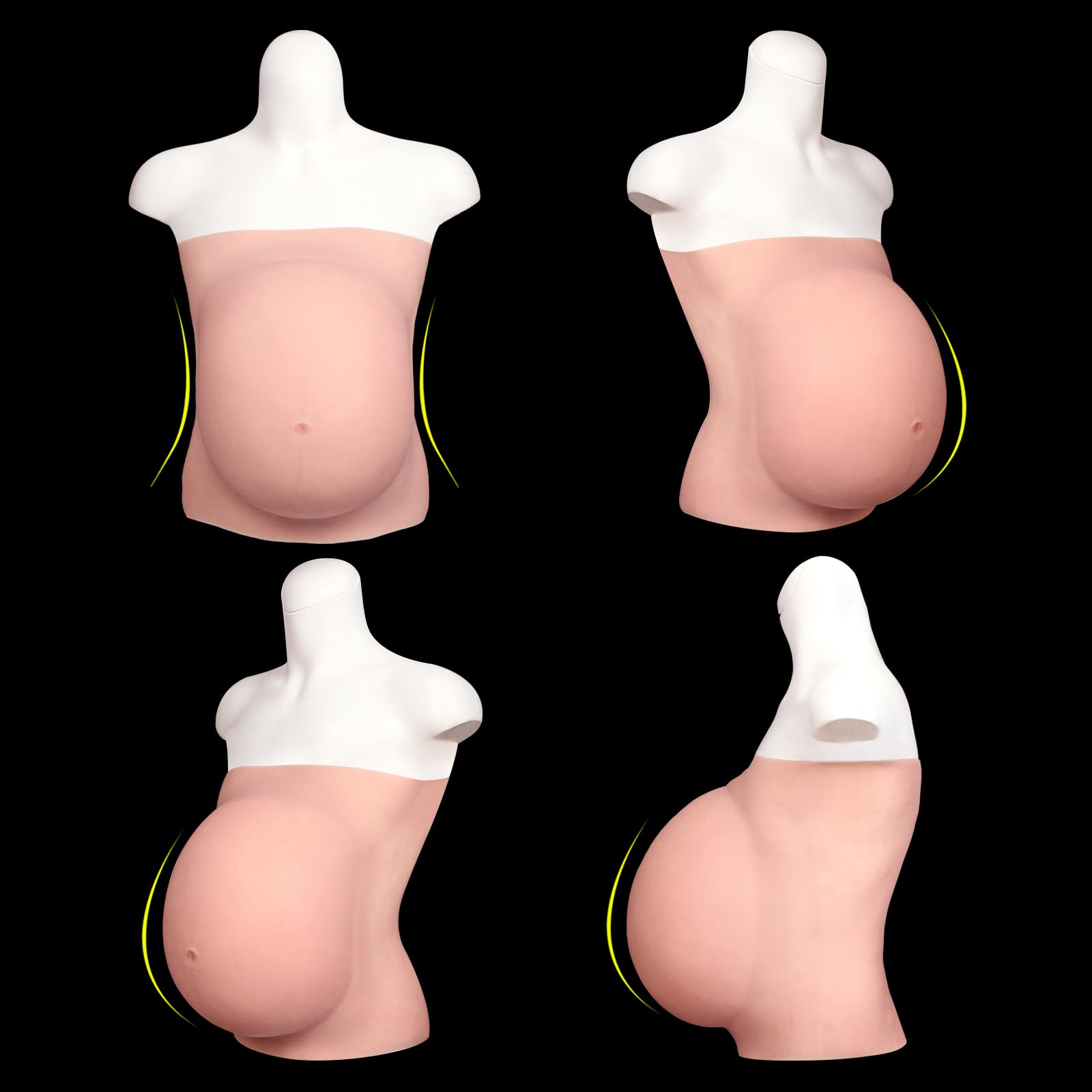Gugxiom Schwangerschaftsbauch Attrappe - Leichter Schwammbauch Für Filme & Kostüme 1-5 Monate