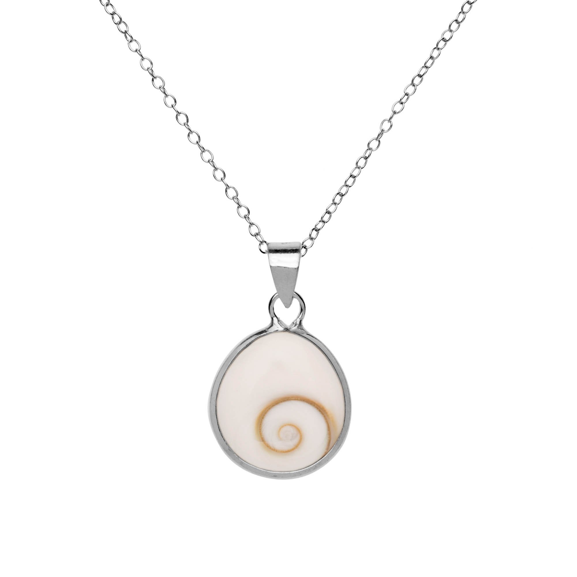 81stgeneration Collana in Argento Pendente a Cuore con Occhio di Shiva, 46 cm