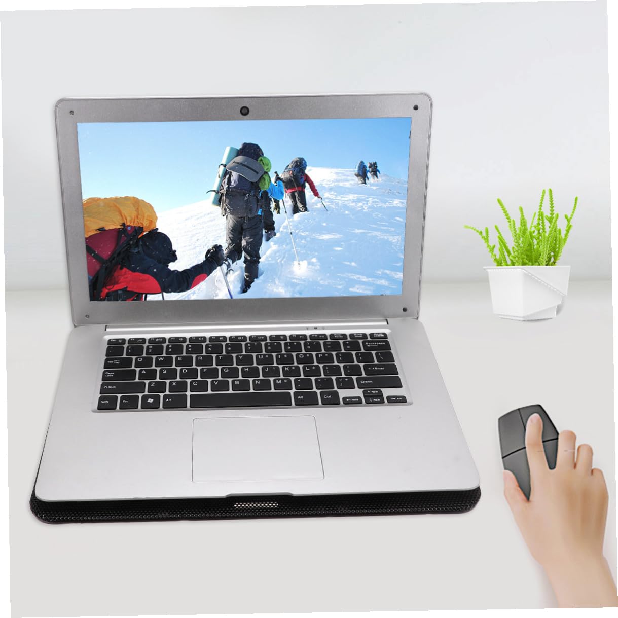 Supporto per Laptop 15, 6 Pollici in Abs Ferro, Notebook Cooling Support | Angolo Regolabile, Nero, per Dormitorio e Scrivania, Base Salvaspazio
