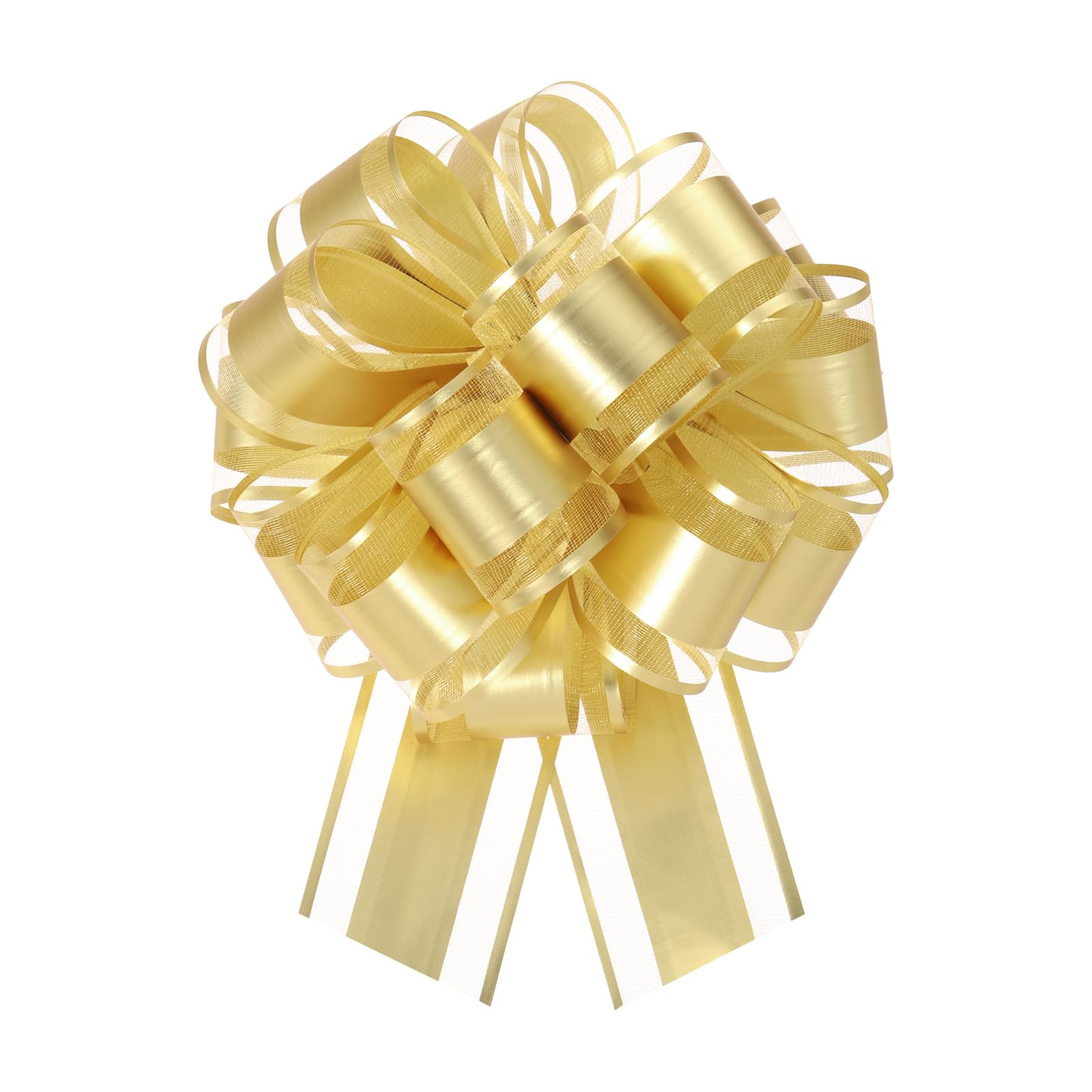 Lazos de organza de 15 cm Uxcell para detalles navideños y cestas de coche, 15 pzas