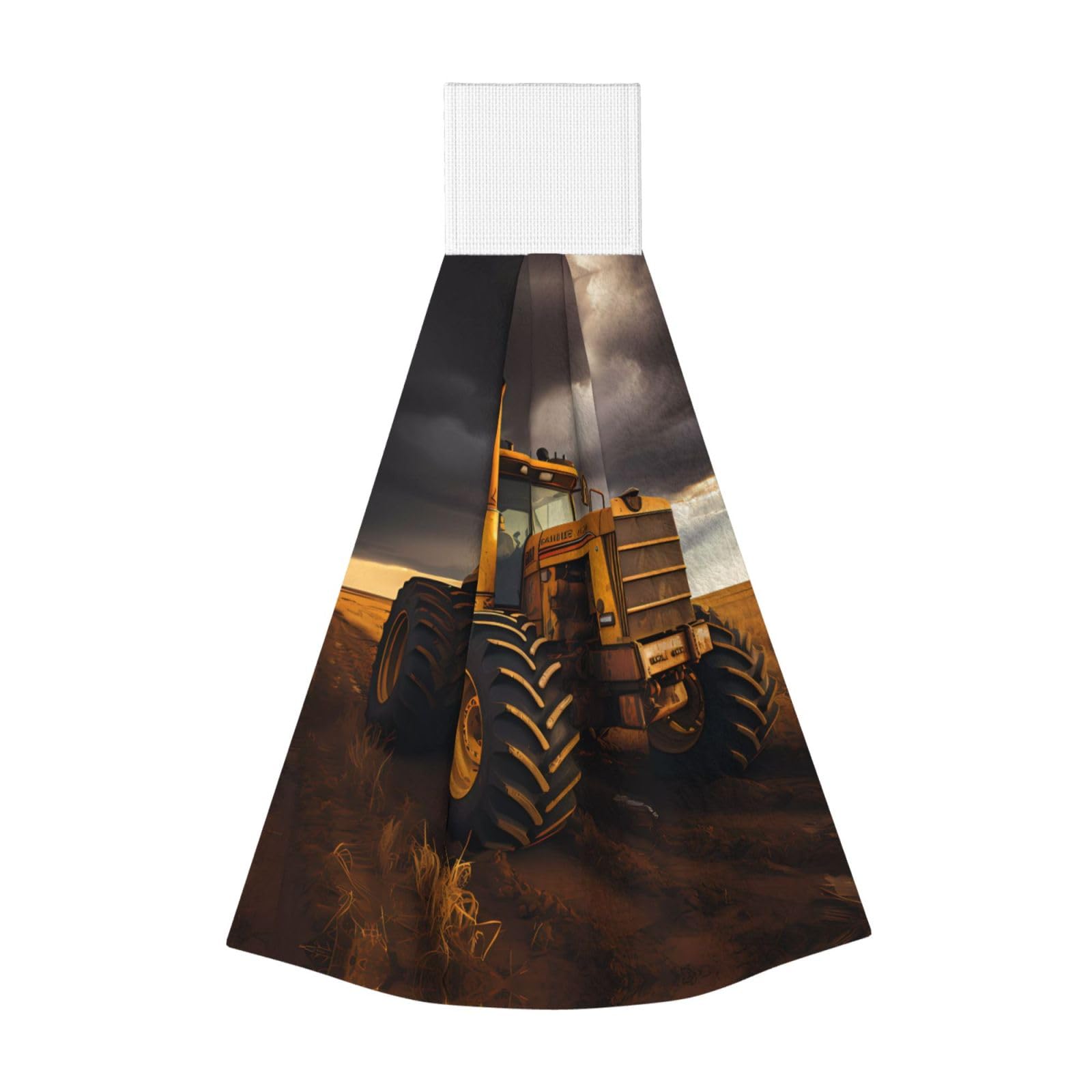 Tractor in the field Highly Absorbent Dish Towels Soft Coral Fleece Wipe